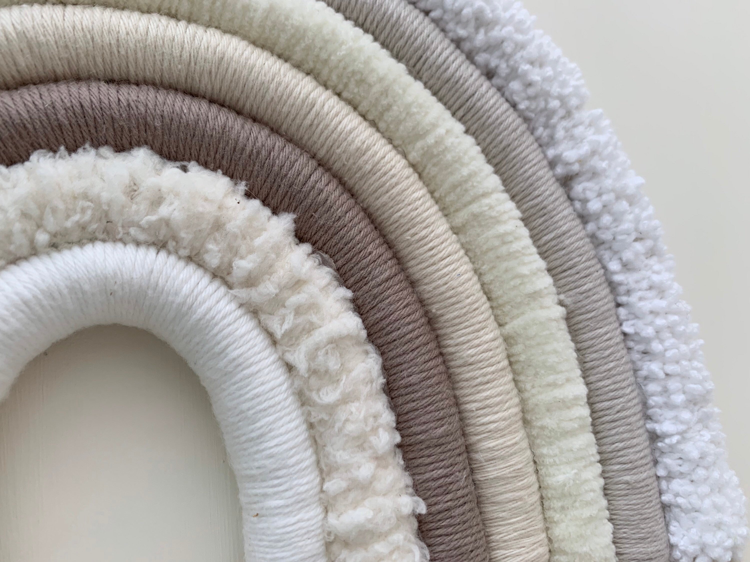 Macrame Rainbow wall hanging, neutral nursery decor