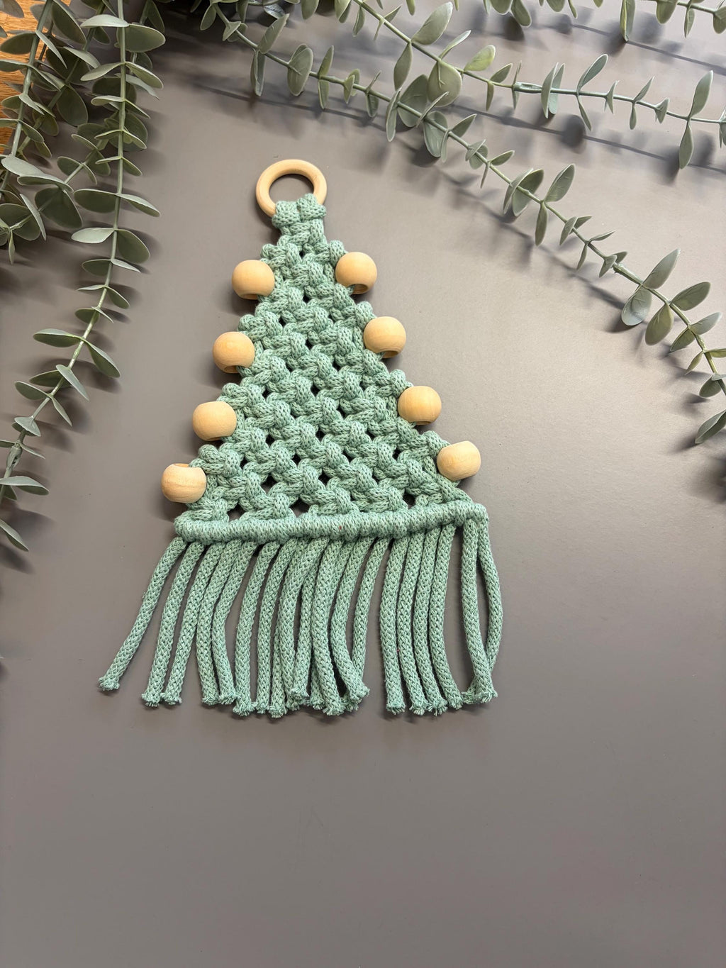 Macrame Christmas Tree wall hanging, Christmas decoration.