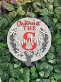 Christmas at the family plaque - Christmas family sign - family wall hanging - personalised Christmas decoration
