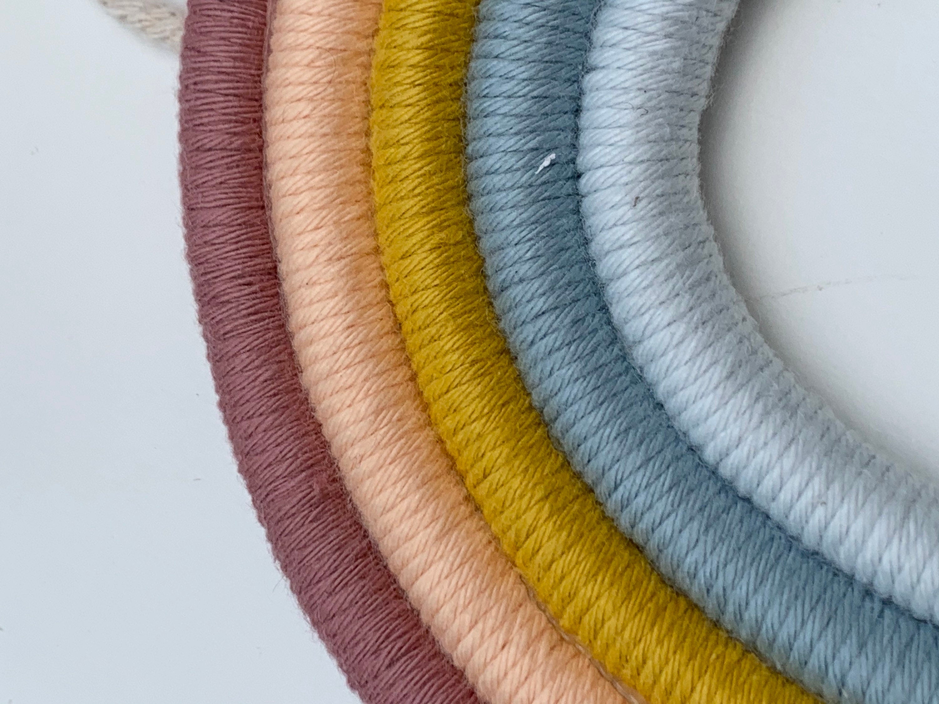 Rainbow Wall Hanging - Macrame rainbow - rope rainbow - fibre art - playroom decor - nursery decor - new baby - baby shower.