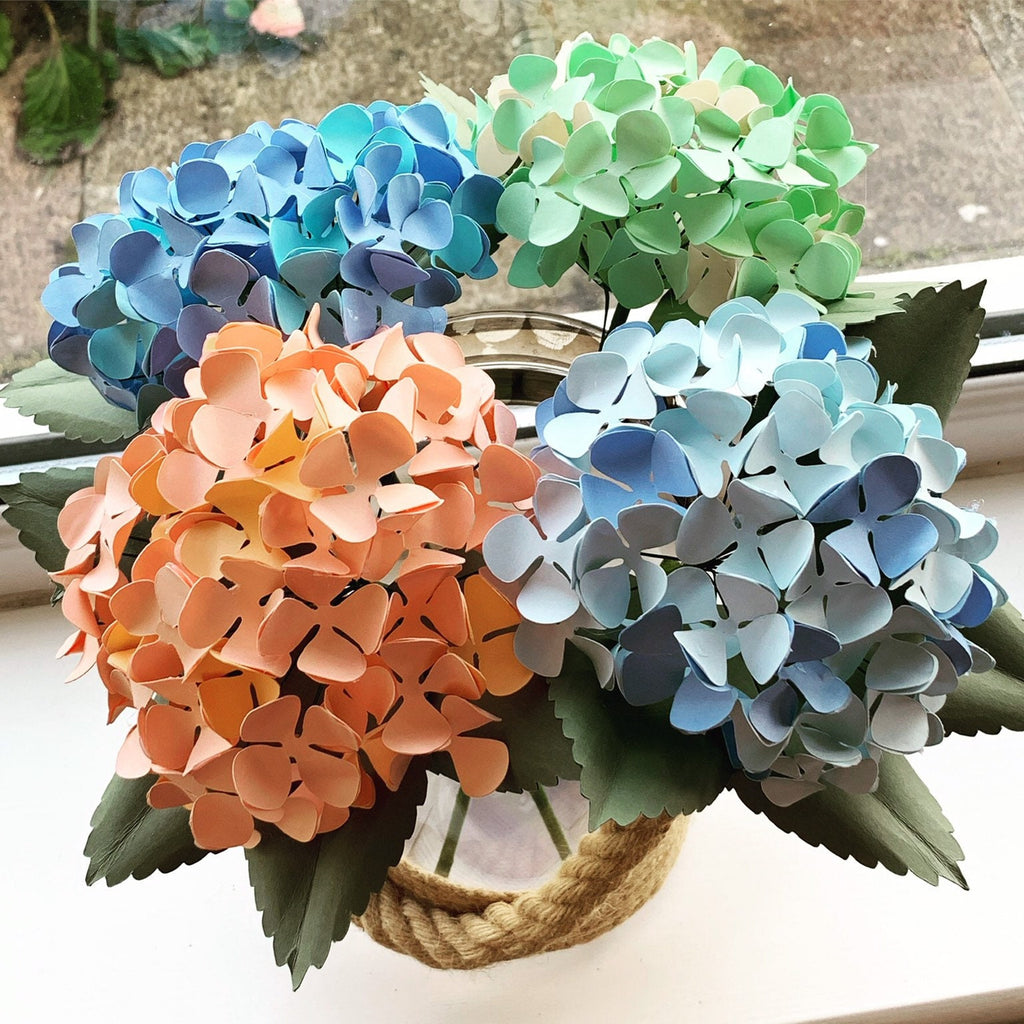 Paper flower, paper hydrangea, hydrangeas, wedding flowers, anniversary, home decor, birthday gift.