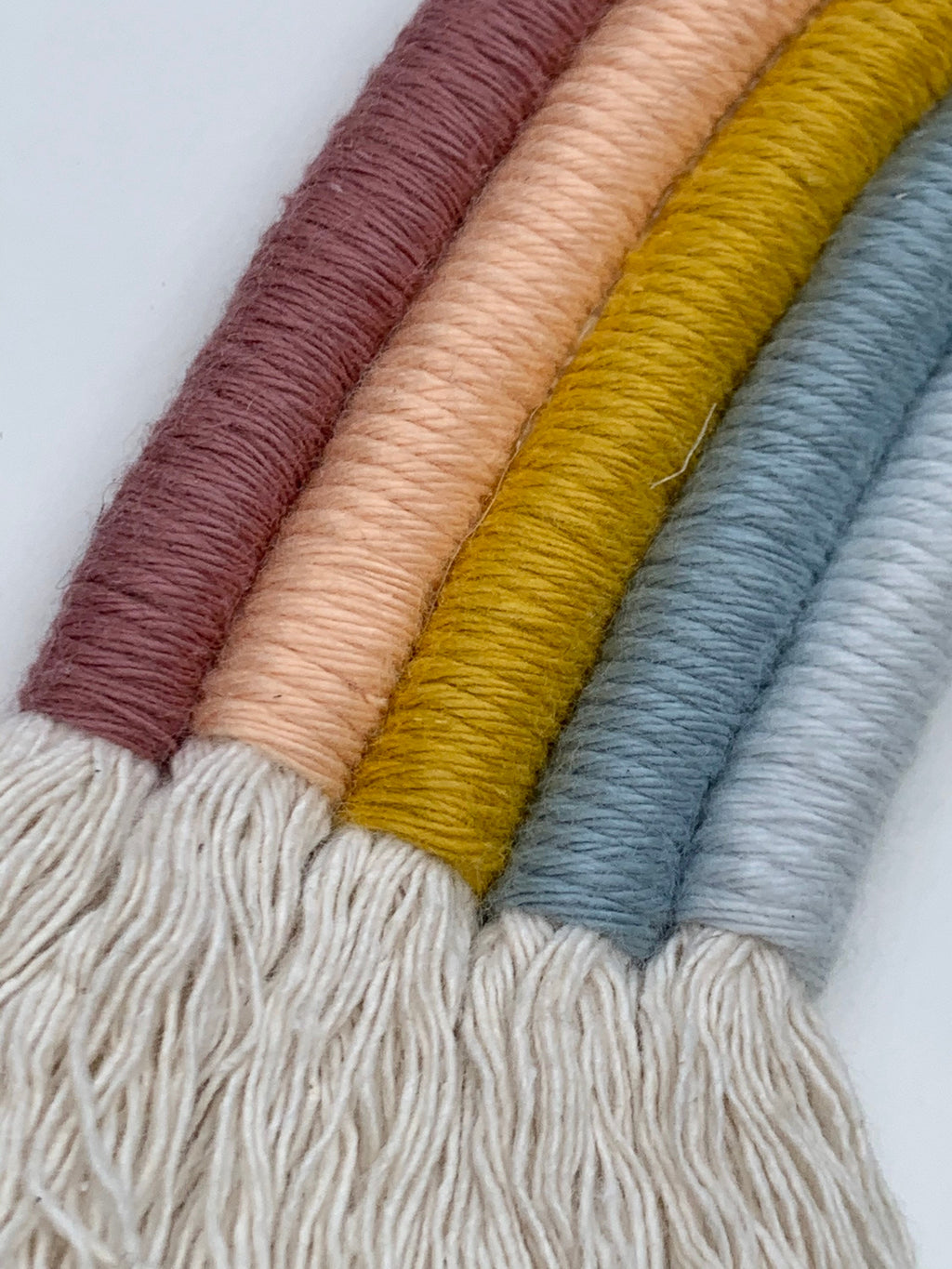 Rainbow Wall Hanging - Macrame rainbow - rope rainbow - fibre art - playroom decor - nursery decor - new baby - baby shower.