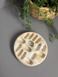 Handmade Jesmonite ring holder, jewellery tray.