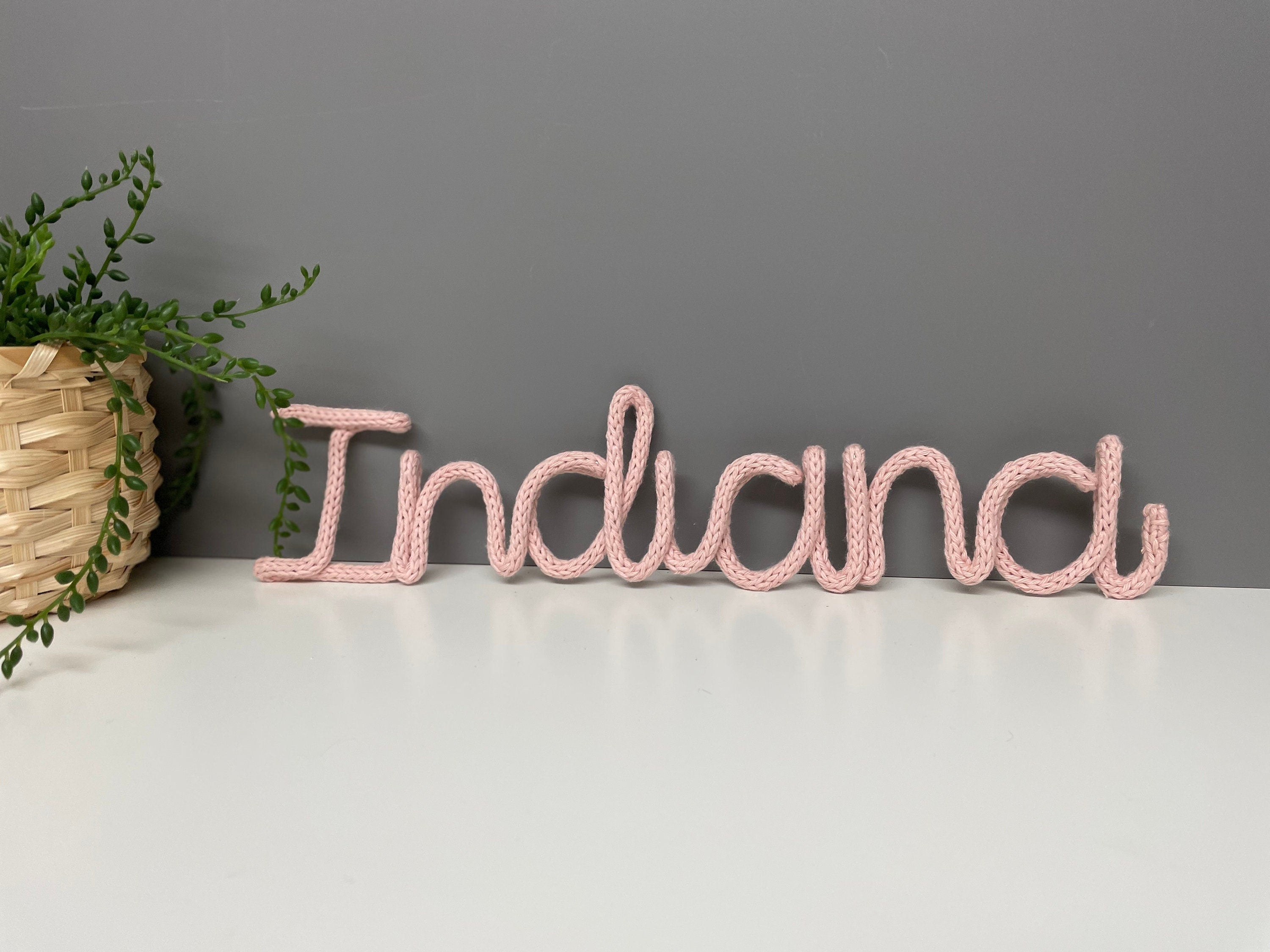 Personalised knitted wire word - wire words - personalised name - childrens bedroom name - nursery decor.