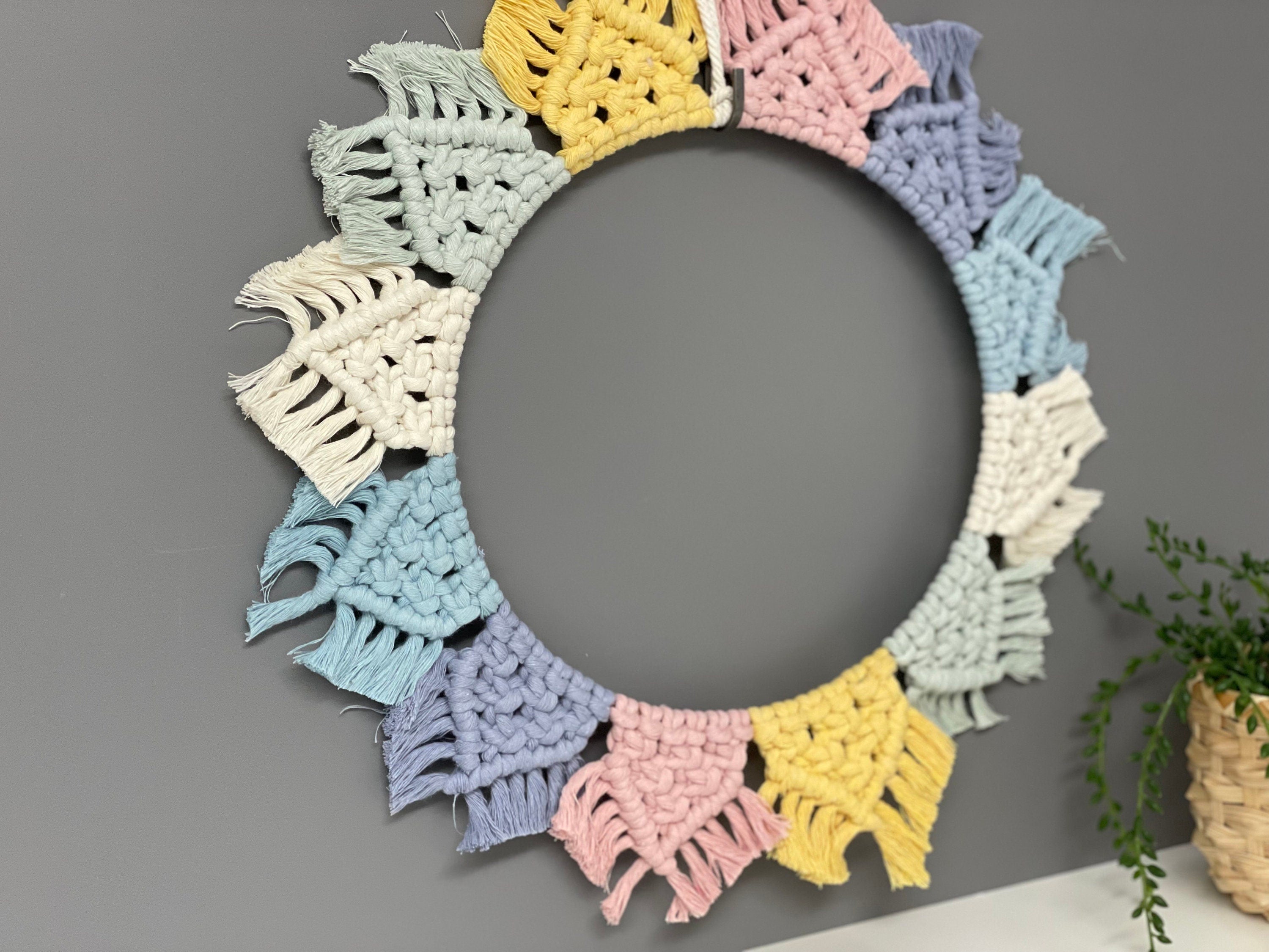 Macrame wreath, boho wall decor, macrame wall hanging, mandala wreath
