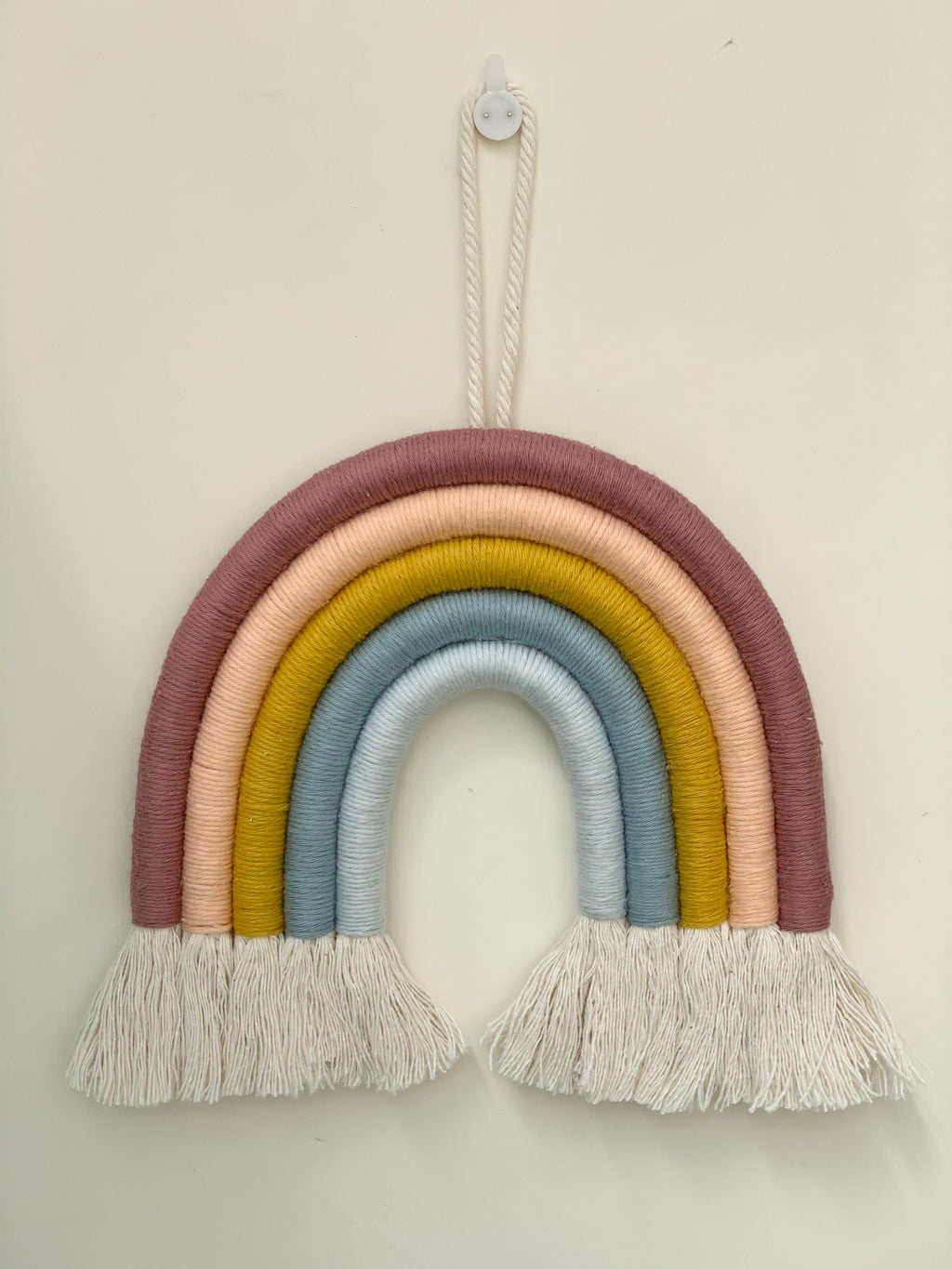 Rainbow Wall Hanging - Macrame rainbow - rope rainbow - fibre art - playroom decor - nursery decor - new baby - baby shower.