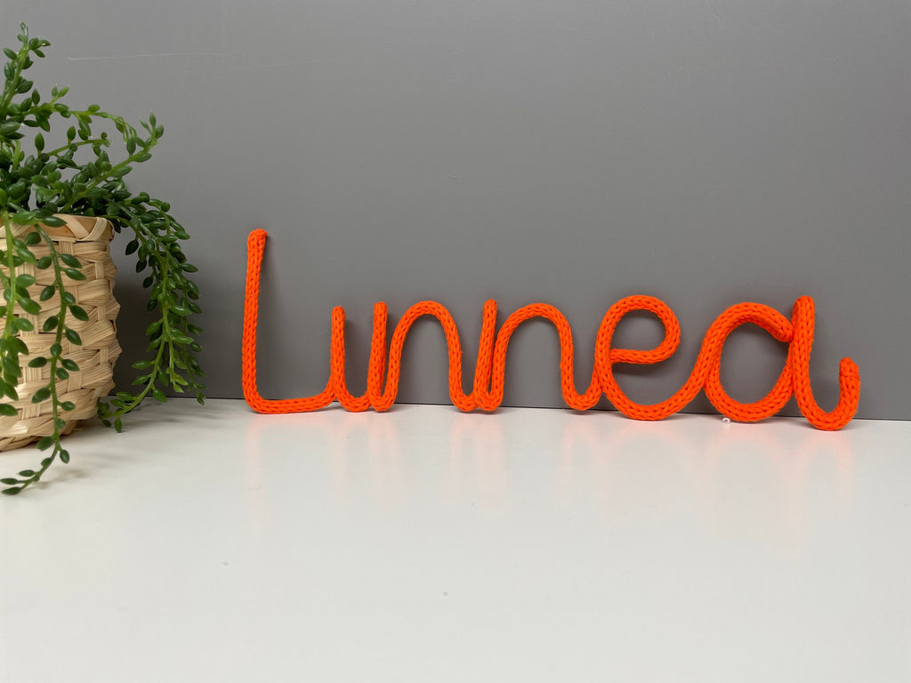 Personalised knitted wire word - wire words - personalised name - childrens bedroom name - nursery decor.