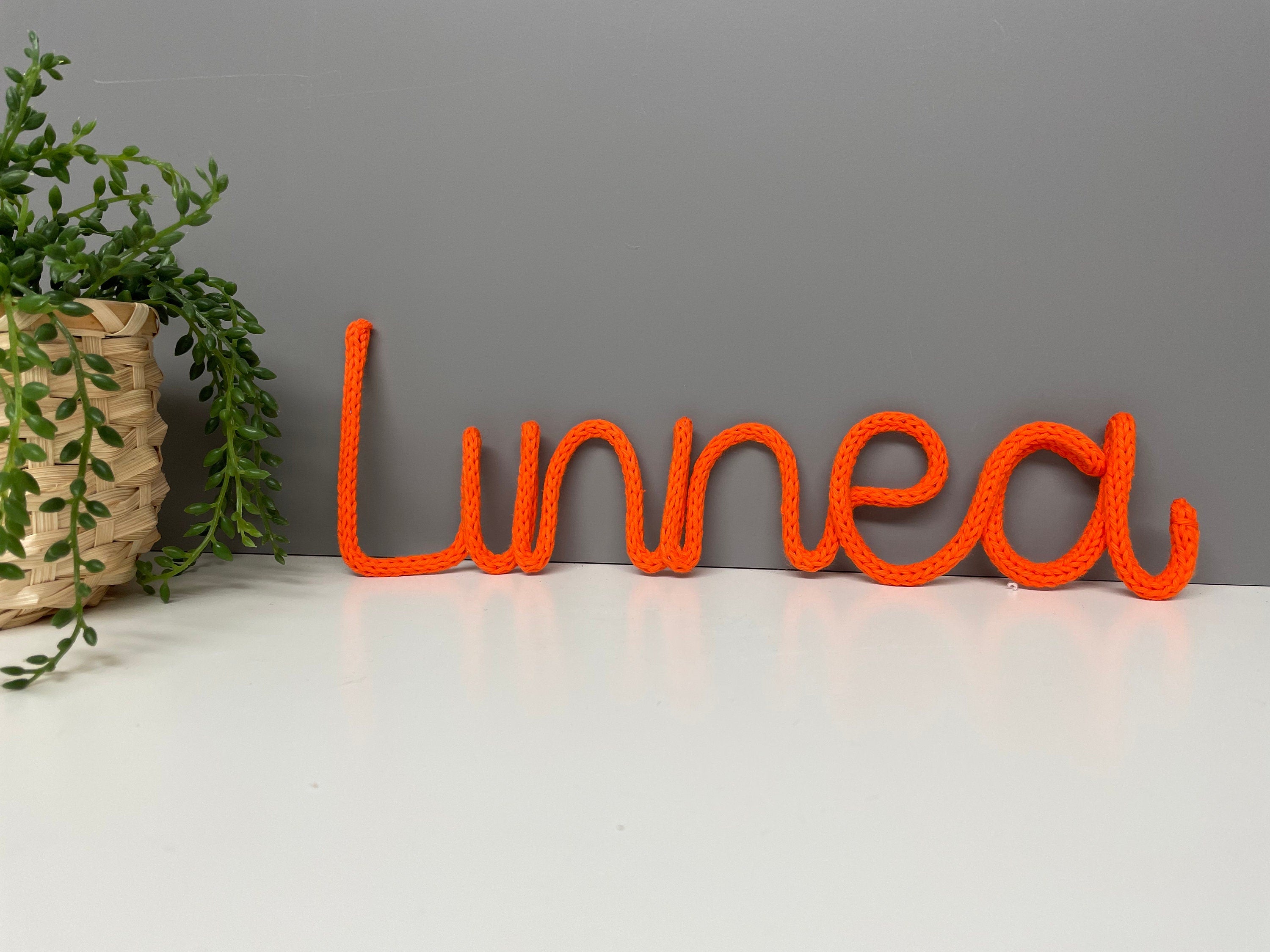 Personalised knitted wire word - wire words - personalised name - childrens bedroom name - nursery decor.