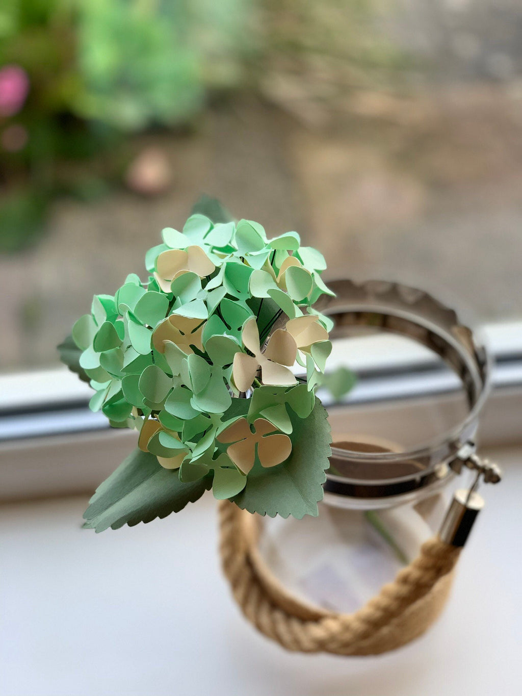 Paper flower, paper hydrangea, hydrangeas, wedding flowers, anniversary, home decor, birthday gift.