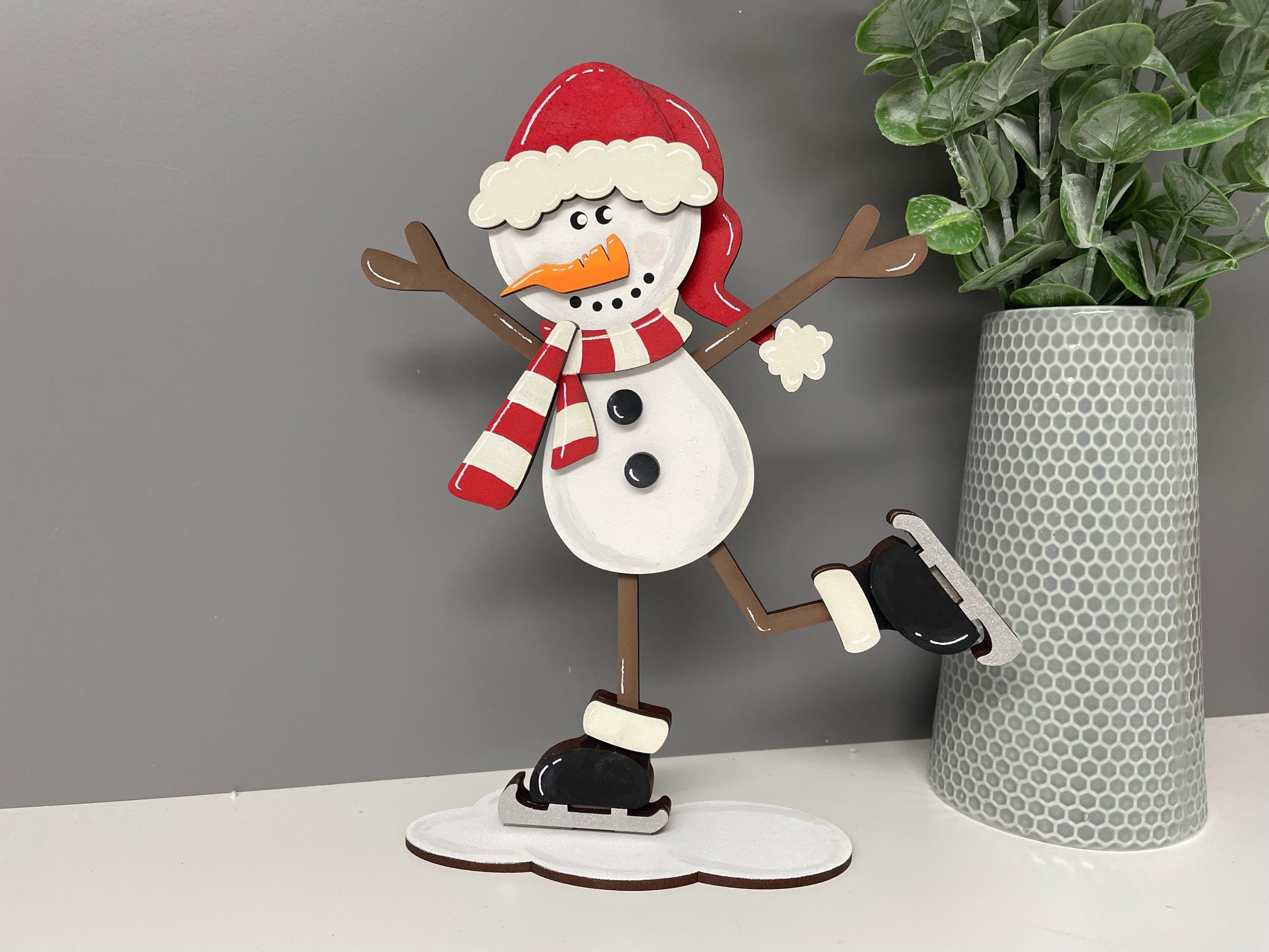 Christmas skating snowman decoration