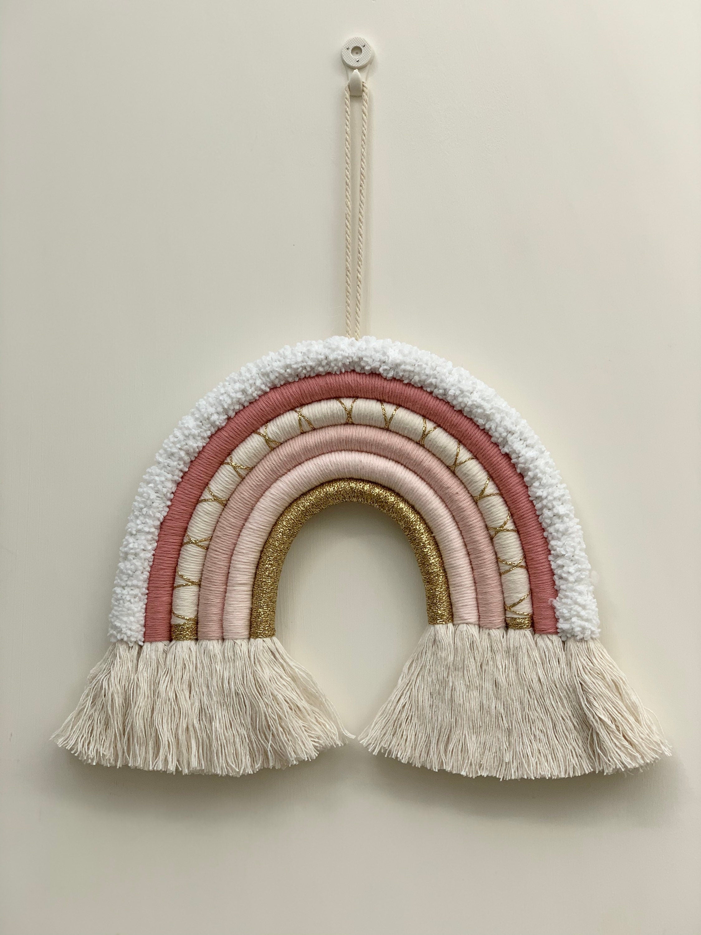 Custom 6 Tier Rainbow Wall Hanging, Braided Cotton Nursery Decor, nursery decor, playroom