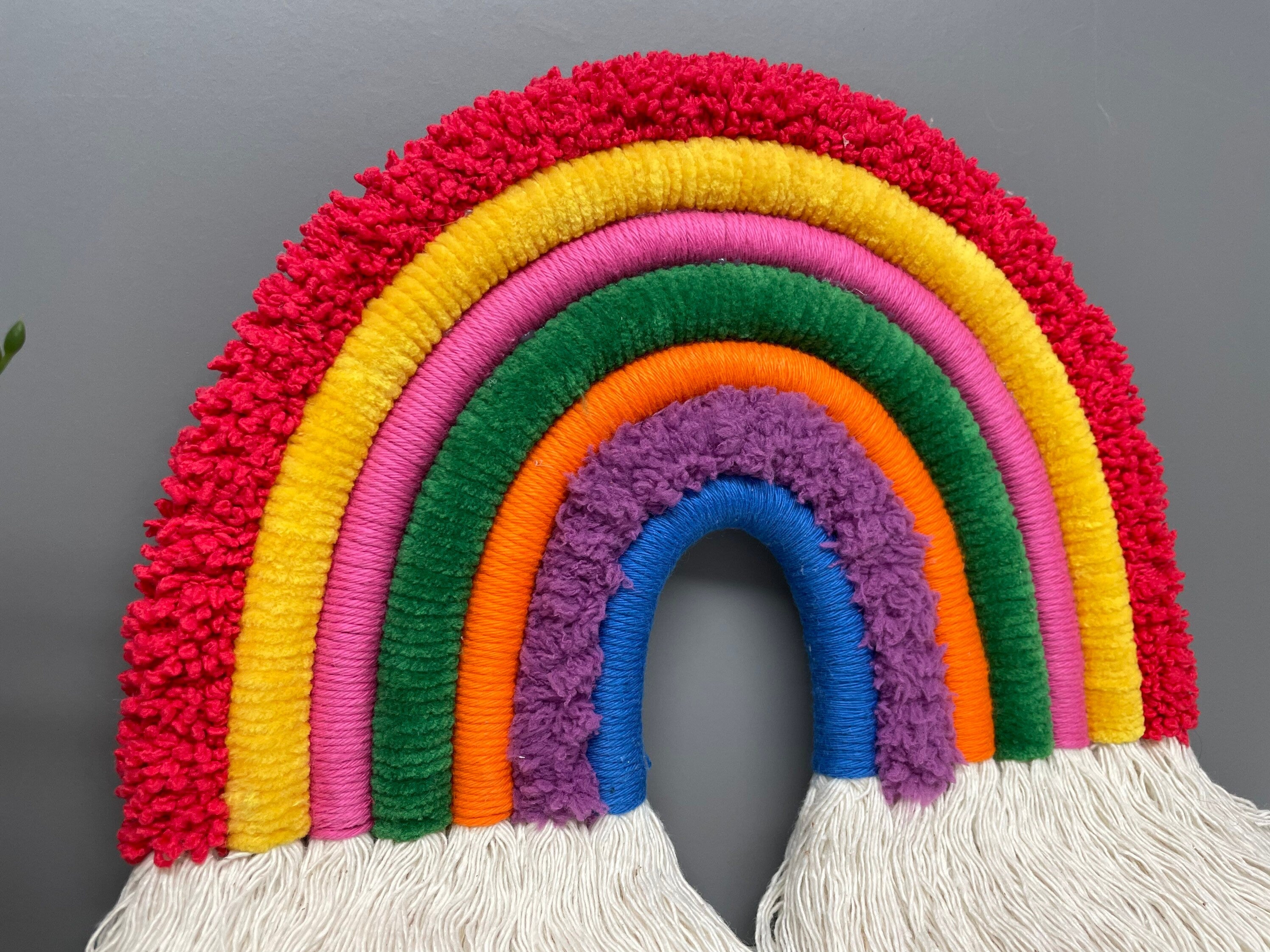 Macrame rainbow, 7 tier rainbow, nursery decor, childrens bedroom ,home decor.