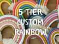 5 Tier Custom rainbow wall hanging - home decor - macrame rainbow - rope rainbow - nursery decor - baby shower - playroom -  mothers day