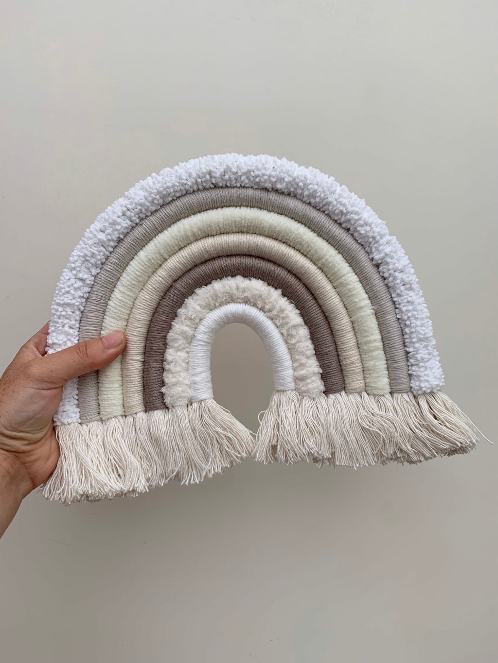 Macrame Rainbow wall hanging, neutral nursery decor