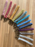 Macrame wristlet - macrame key ring - wrist strap key ring.