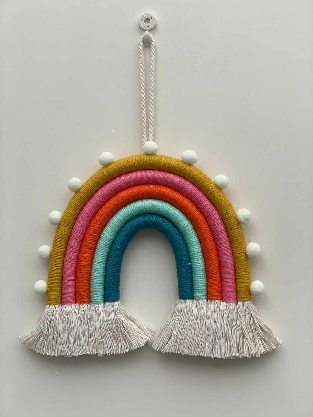Rainbow wall hanging - macrame rainbow - rope rainbow - fibre art - nursery decor - playroom decor - rainbows