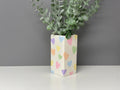 Hand painted ceramic pastel hearts vase, pastel rainbow, valentines gift, Mother’s Day.