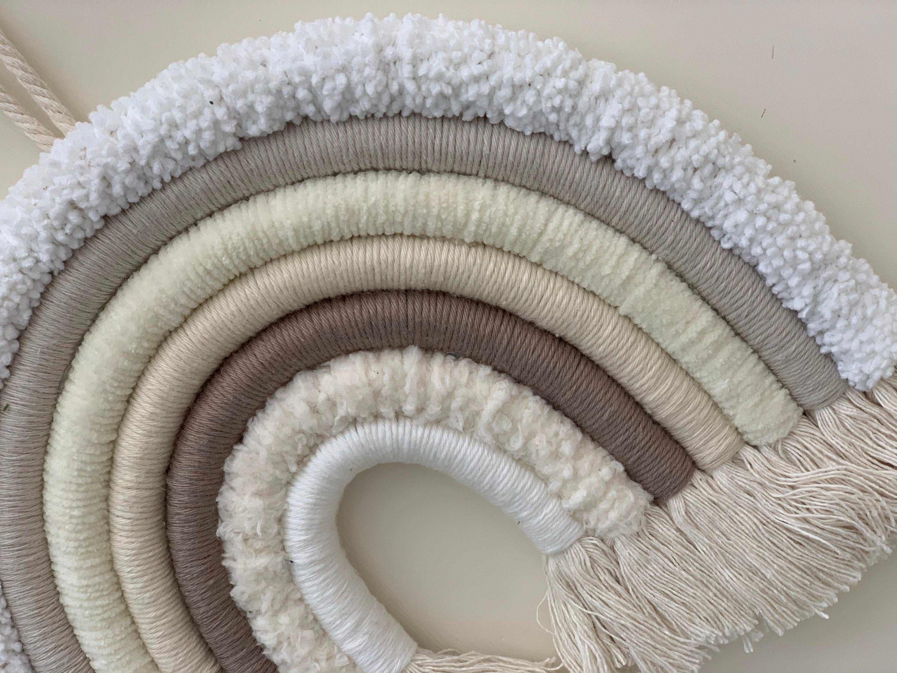 Macrame Rainbow wall hanging, neutral nursery decor