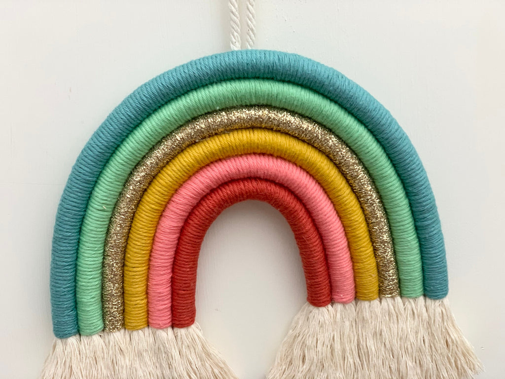 Macrame rainbow wall hanging - fibre art - macrame - rainbow - nursery decor.