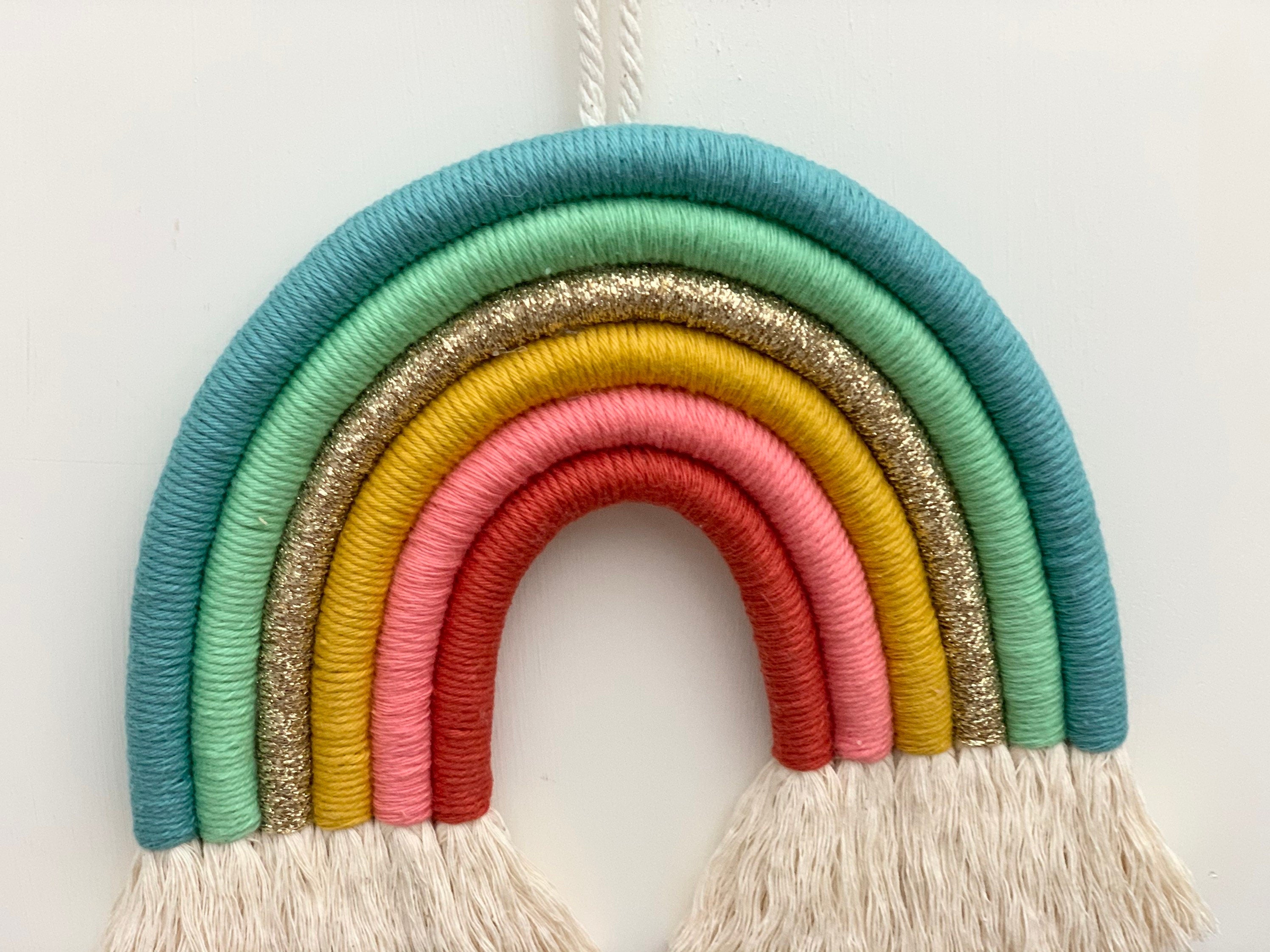 Macrame rainbow wall hanging - fibre art - macrame - rainbow - nursery decor.