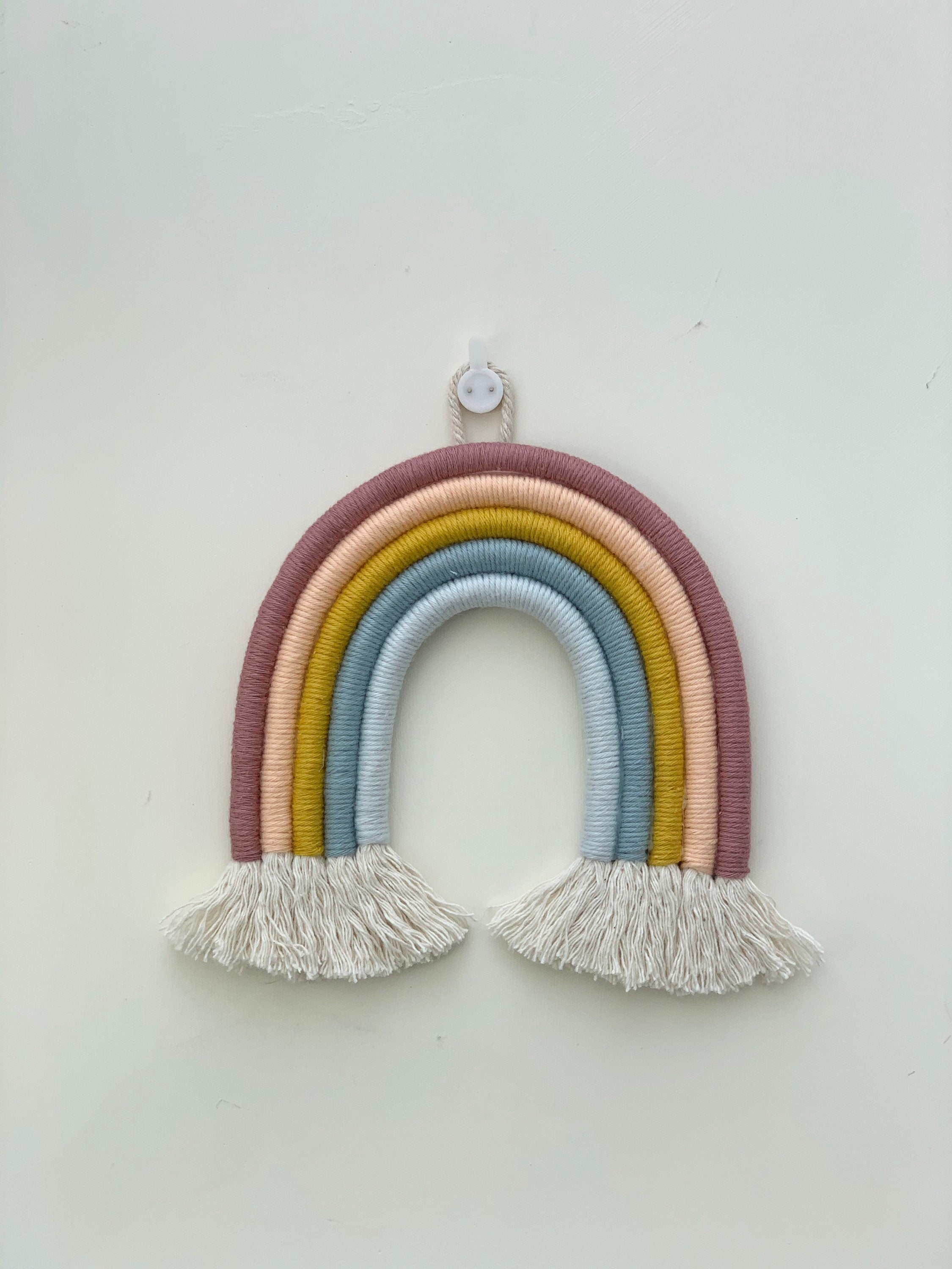 Rainbow Wall Hanging - Macrame rainbow - rope rainbow - fibre art - playroom decor - nursery decor - new baby - baby shower.