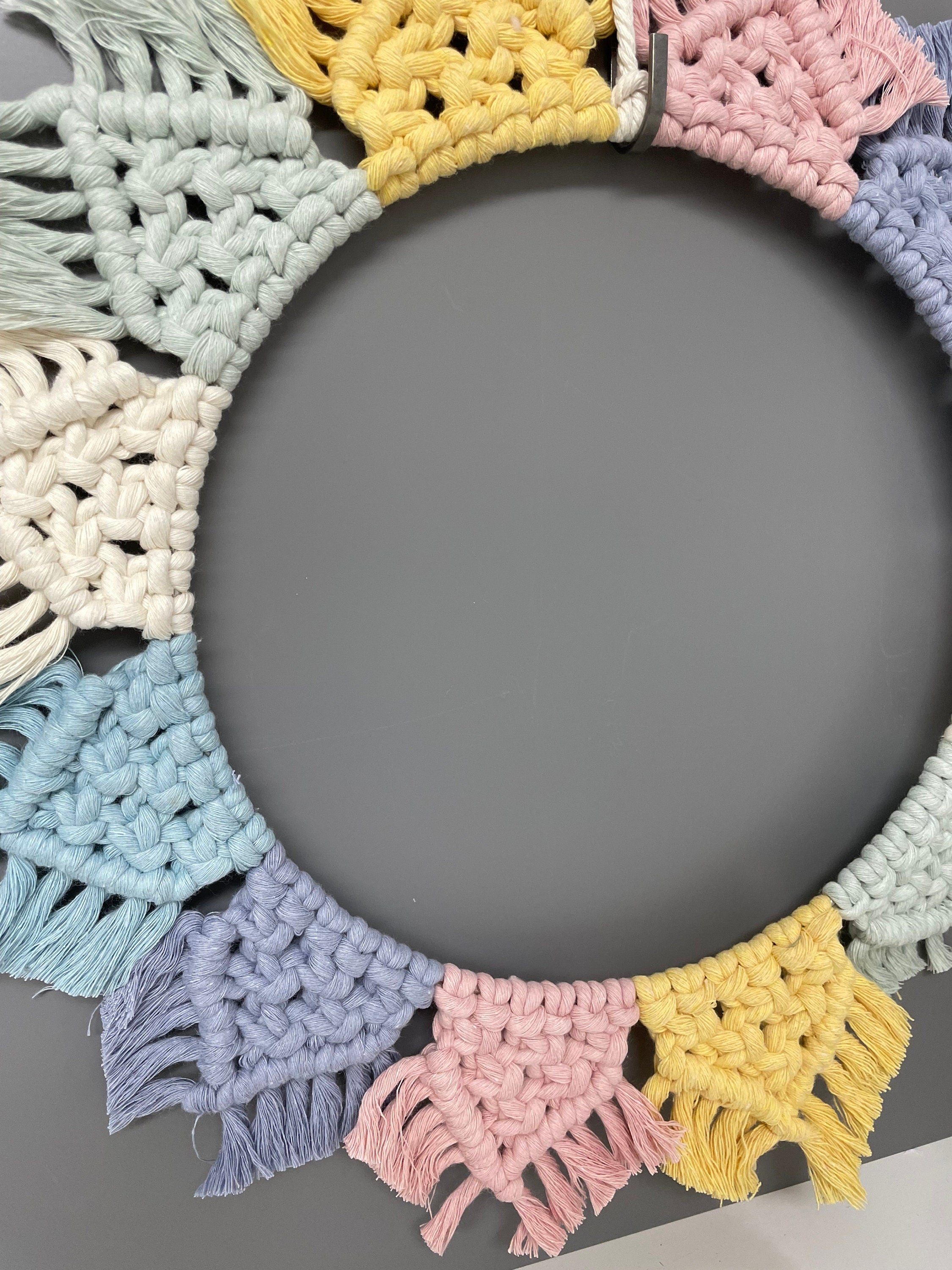 Macrame wreath, boho wall decor, macrame wall hanging, mandala wreath