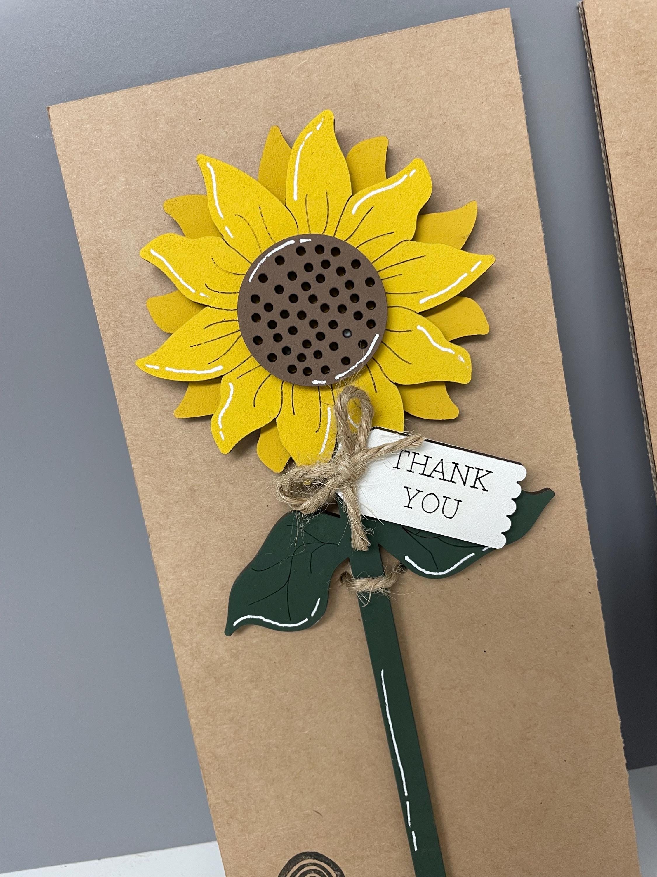 Wooden Sunflower Stem, Teacher Appreciation Gift
