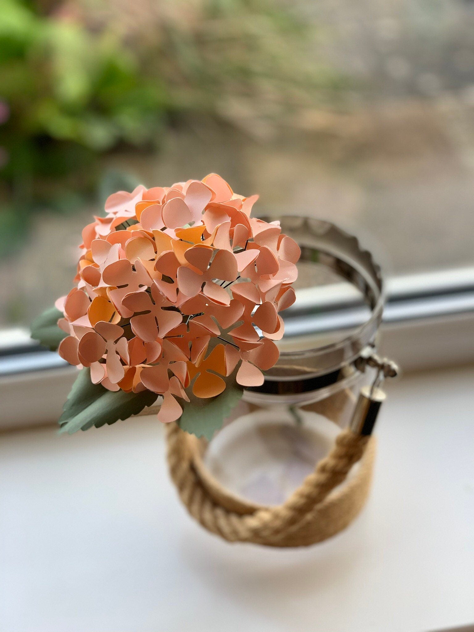 Paper flower, paper hydrangea, hydrangeas, wedding flowers, anniversary, home decor, birthday gift.