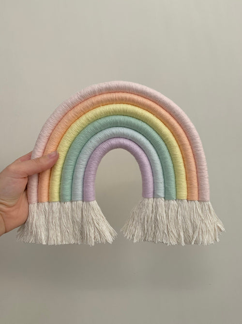 Custom 6 Tier Rainbow Wall Hanging, Braided Cotton Nursery Decor, nursery decor, playroom