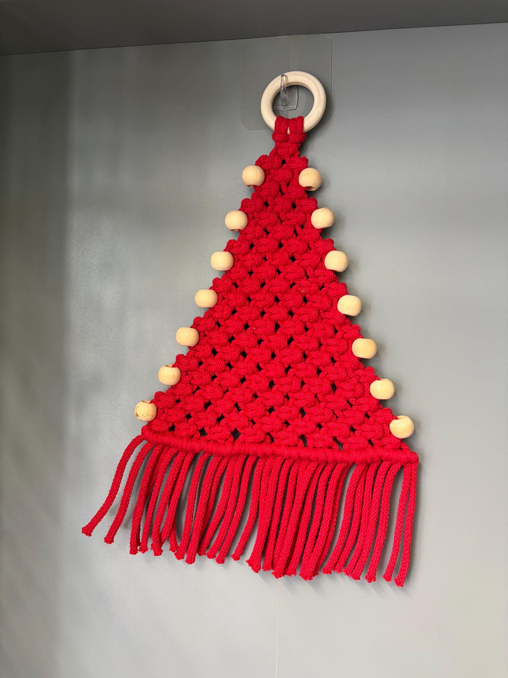 Macrame Christmas Tree wall hanging, Christmas decoration.