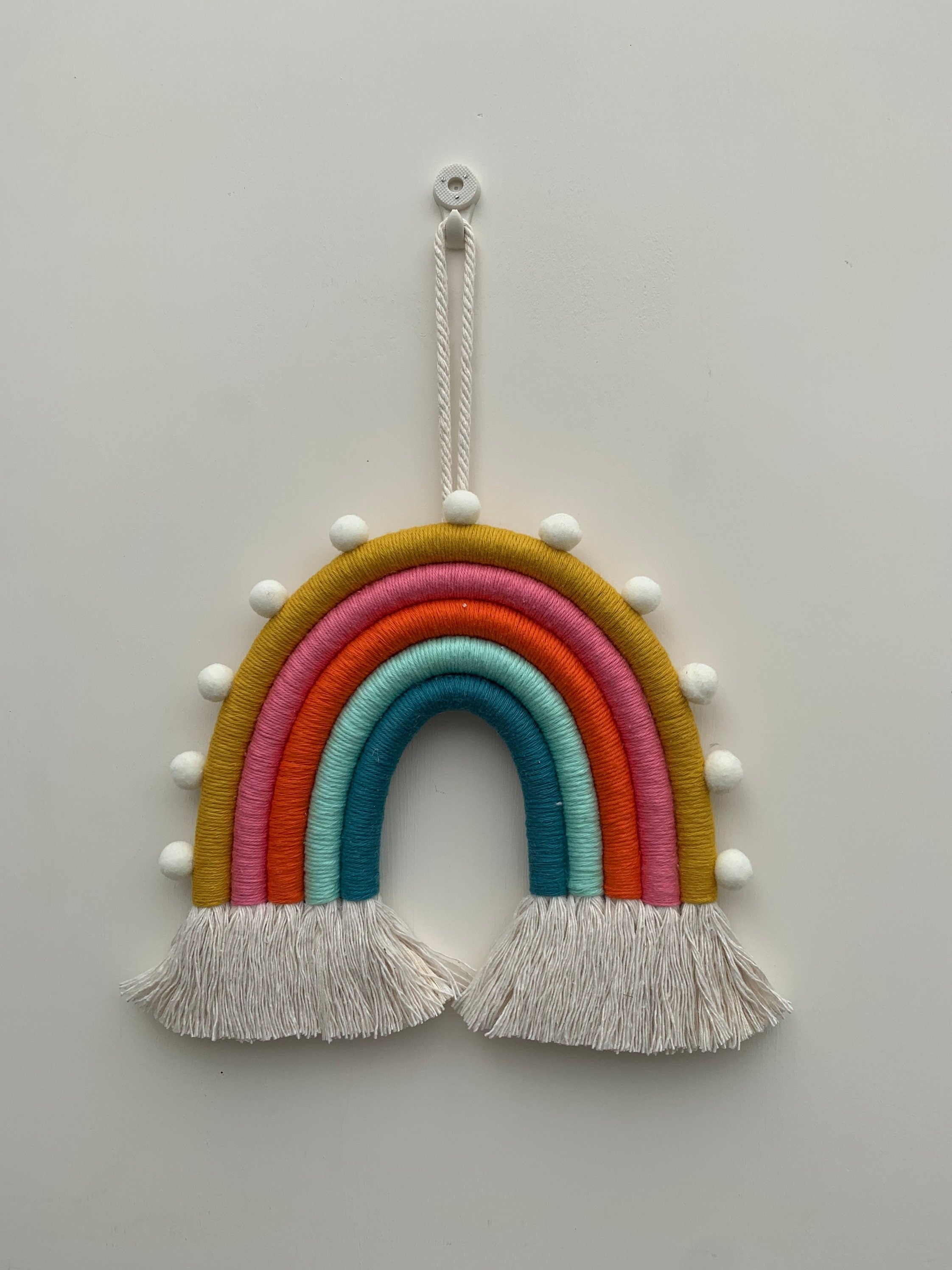 Rainbow wall hanging - macrame rainbow - rope rainbow - fibre art - nursery decor - playroom decor - rainbows