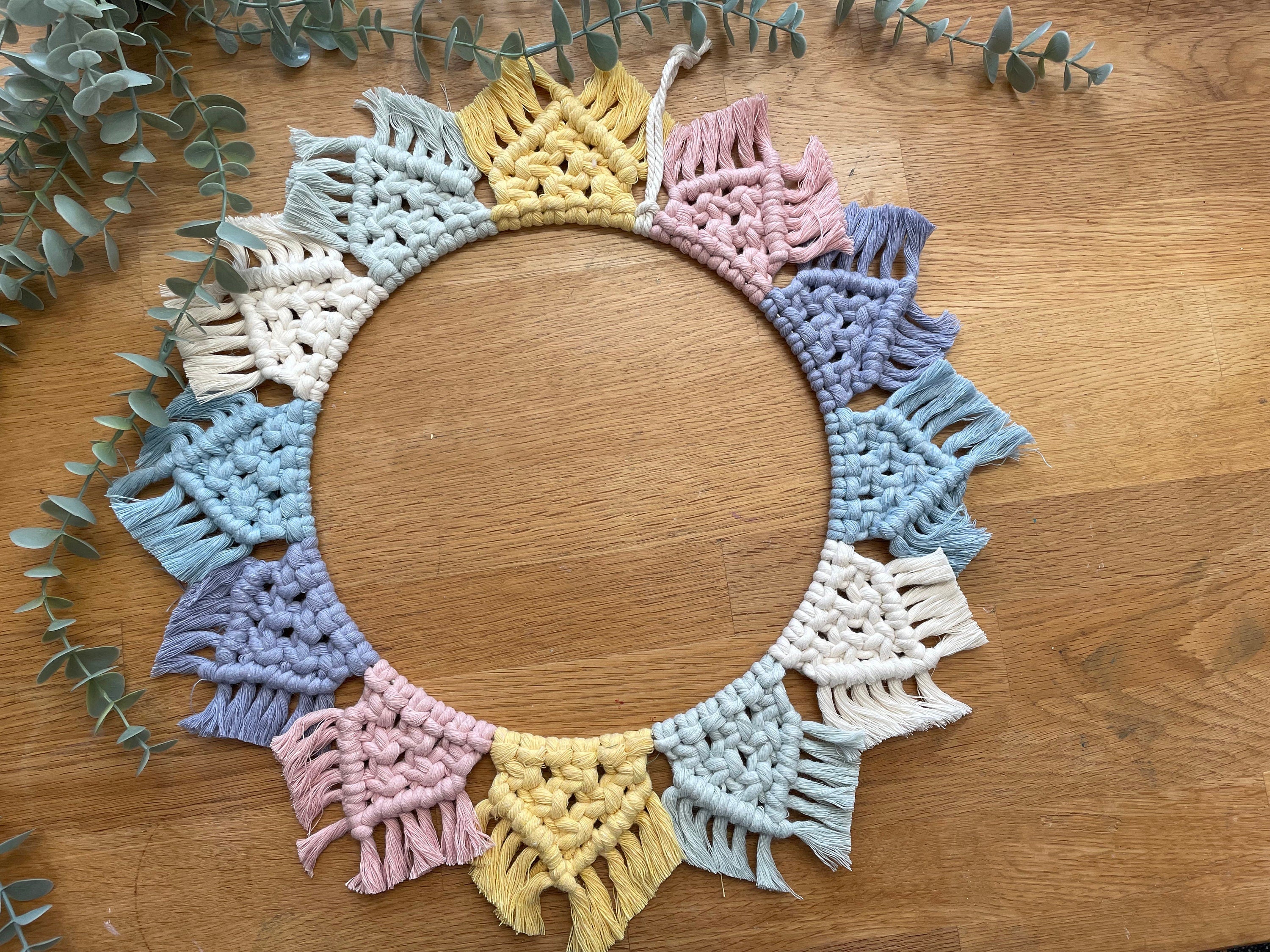 Macrame wreath, boho wall decor, macrame wall hanging, mandala wreath