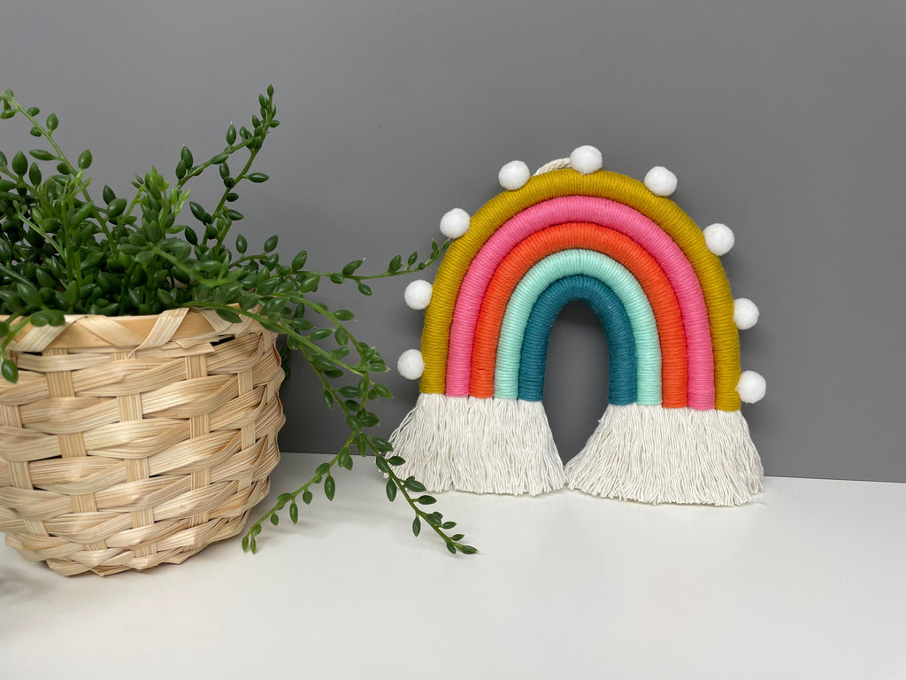 Rainbow wall hanging - macrame rainbow - rope rainbow - fibre art - nursery decor - playroom decor - rainbows