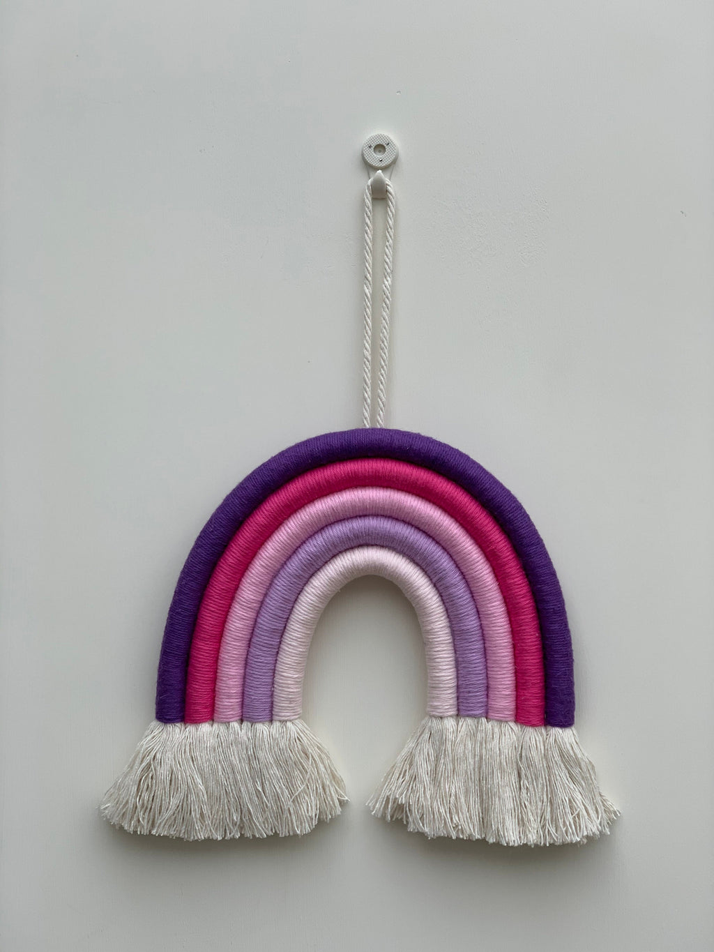 Rainbow wall hanging - rope rainbow - fibre art - nursery decor - playroom decor - new baby gift - baby shower - Rainbows