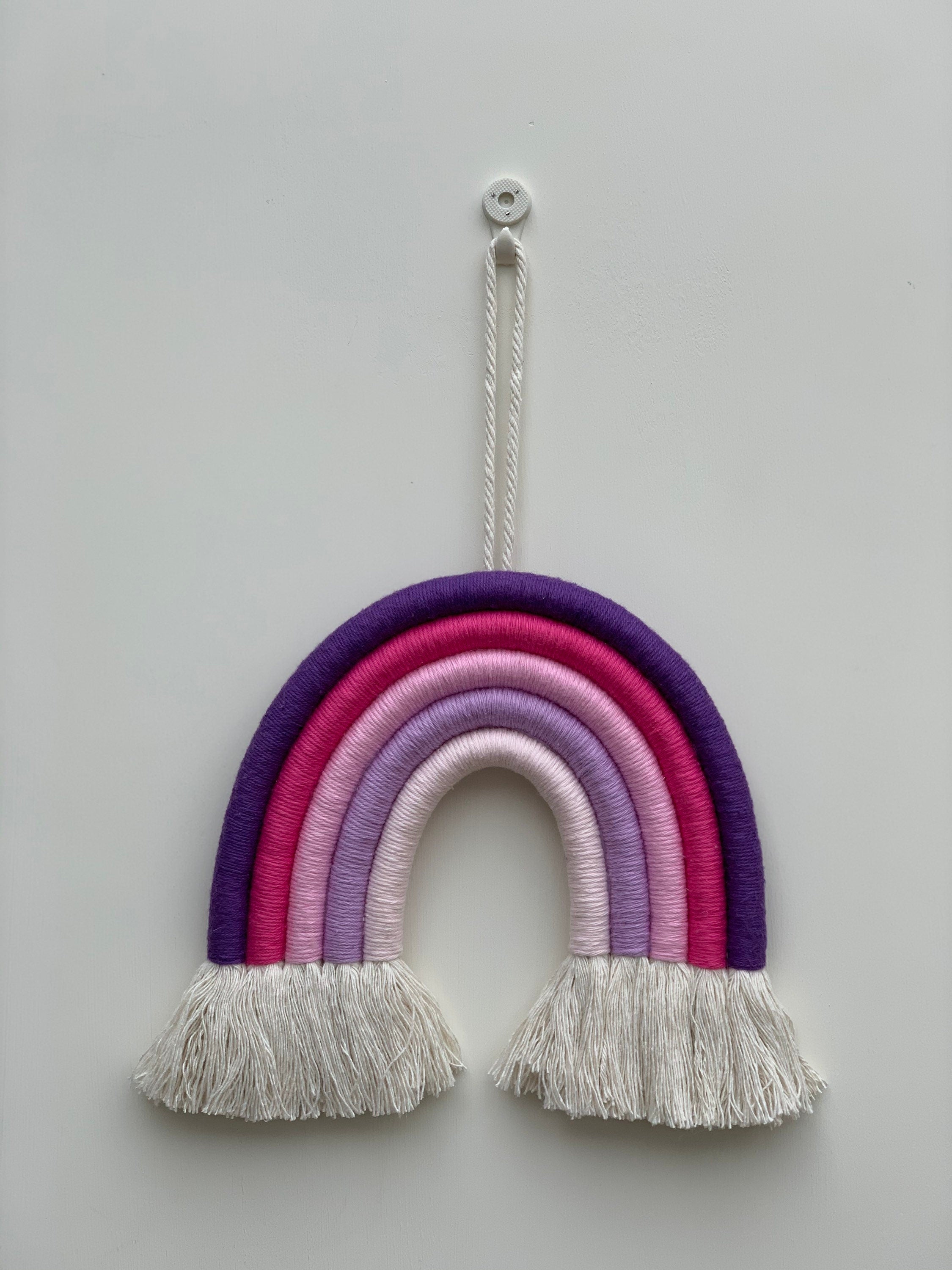 Rainbow wall hanging - rope rainbow - fibre art - nursery decor - playroom decor - new baby gift - baby shower - Rainbows