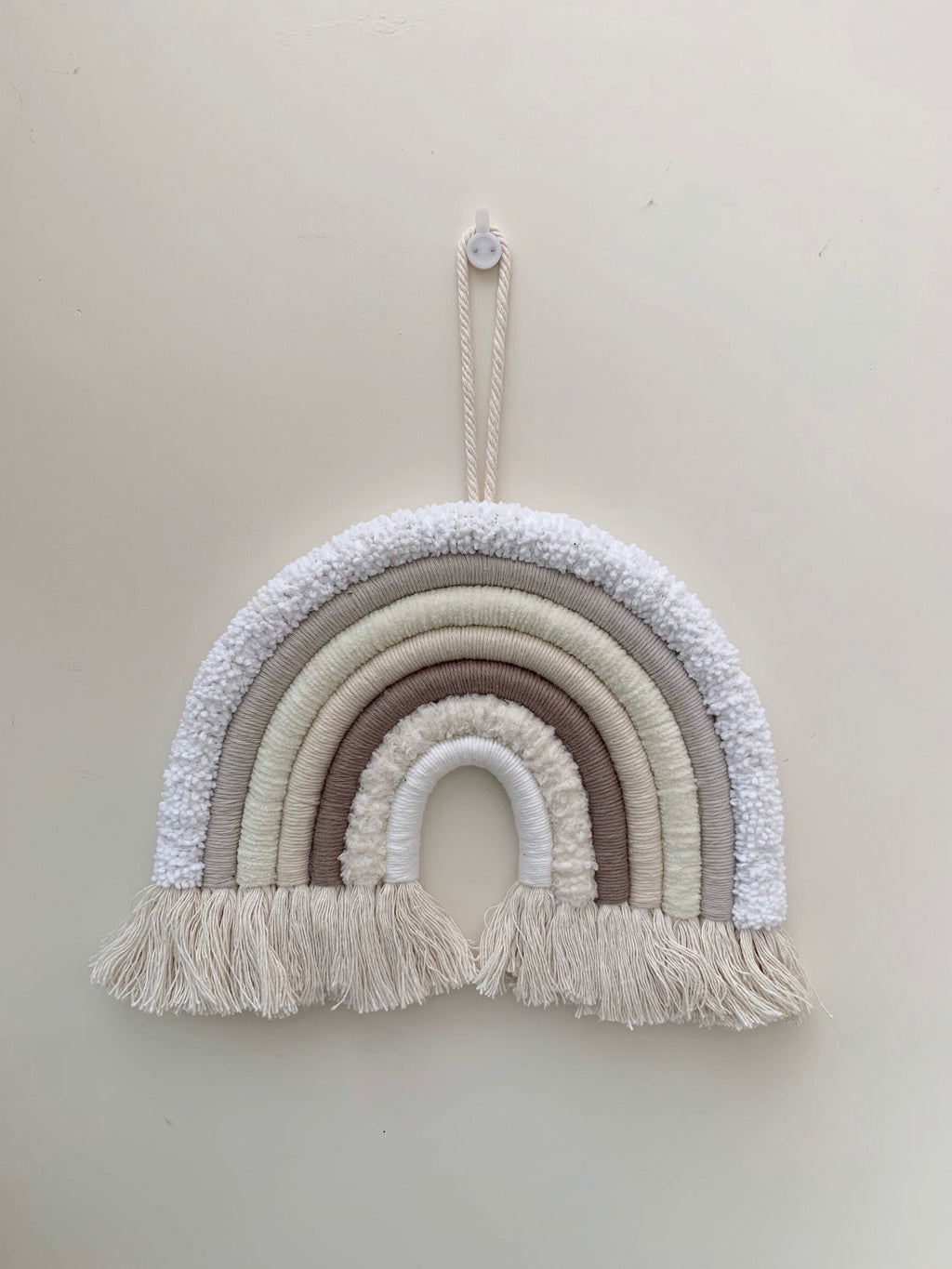 Macrame Rainbow wall hanging, neutral nursery decor