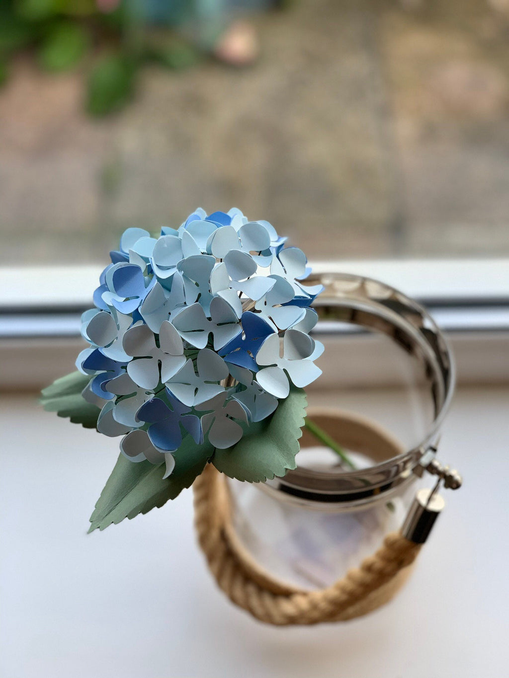 Paper flower, paper hydrangea, hydrangeas, wedding flowers, anniversary, home decor, birthday gift.