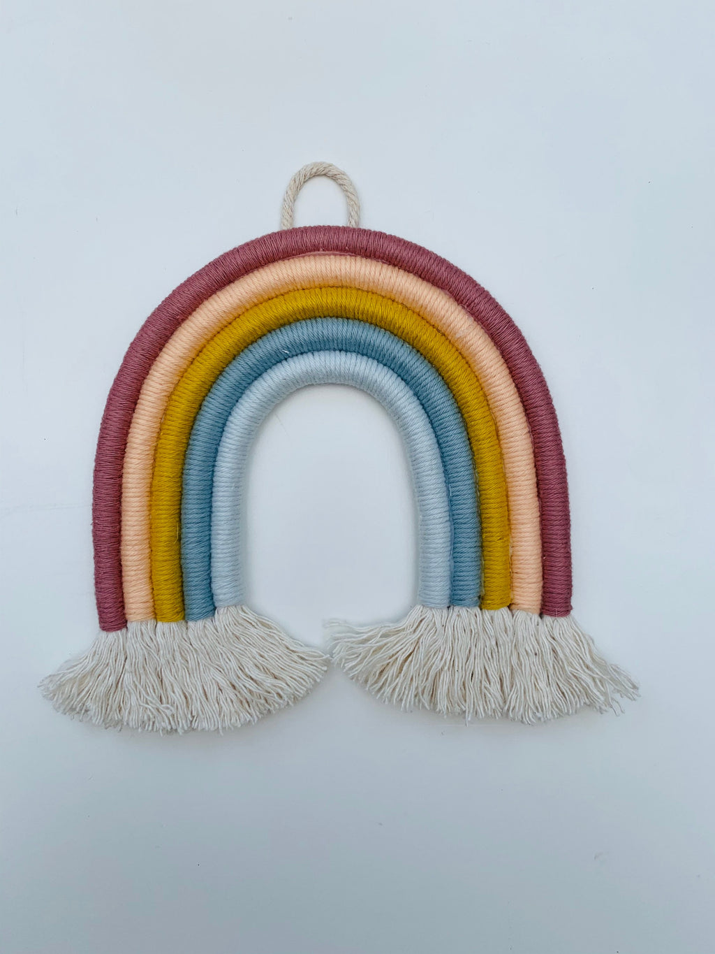Rainbow Wall Hanging - Macrame rainbow - rope rainbow - fibre art - playroom decor - nursery decor - new baby - baby shower.