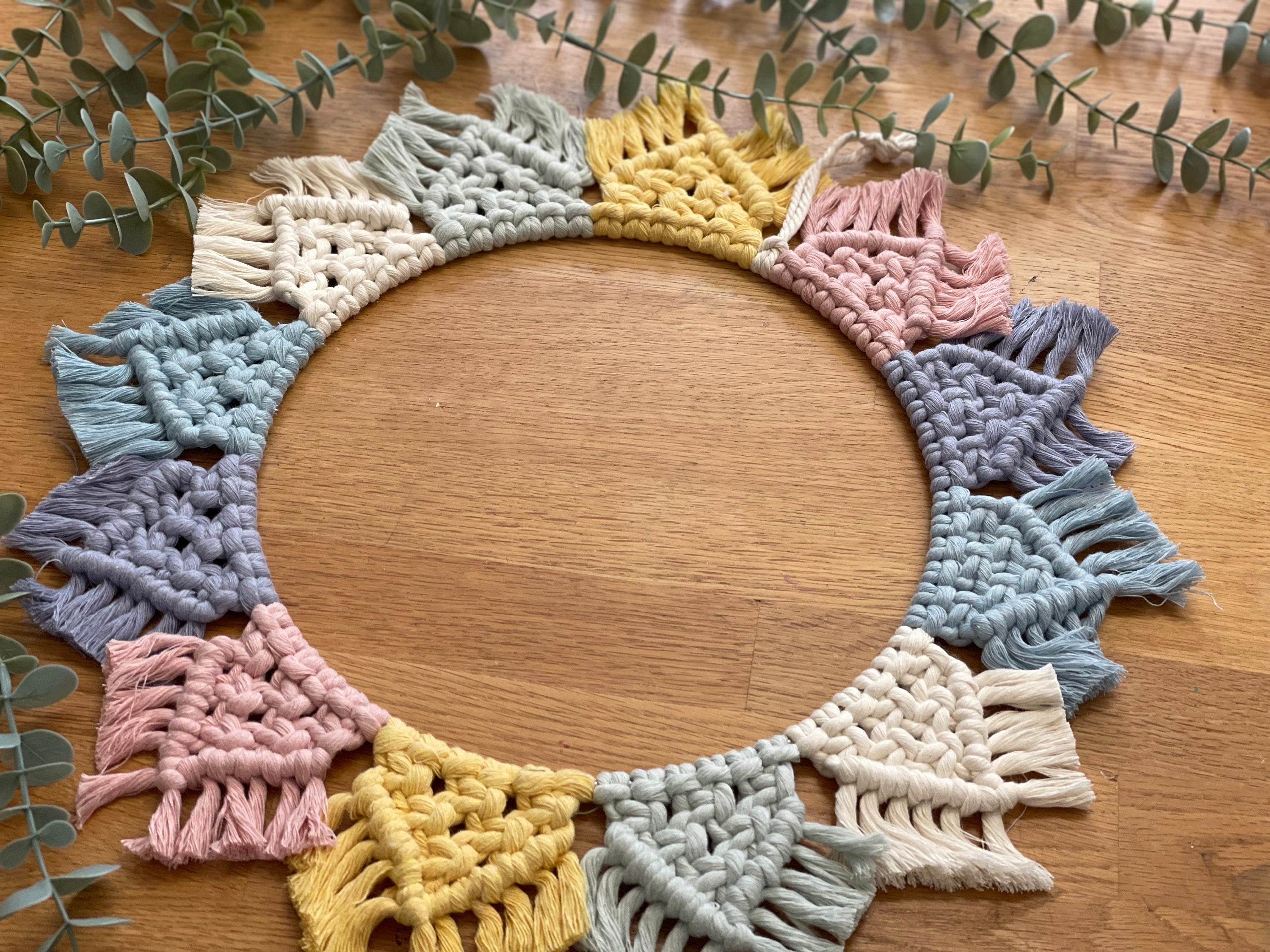 Macrame wreath, boho wall decor, macrame wall hanging, mandala wreath