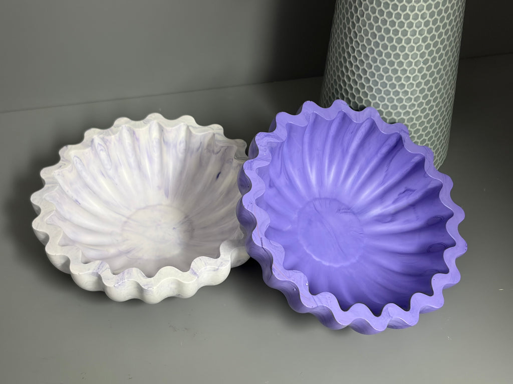 Jesmonite decorative wave bowl