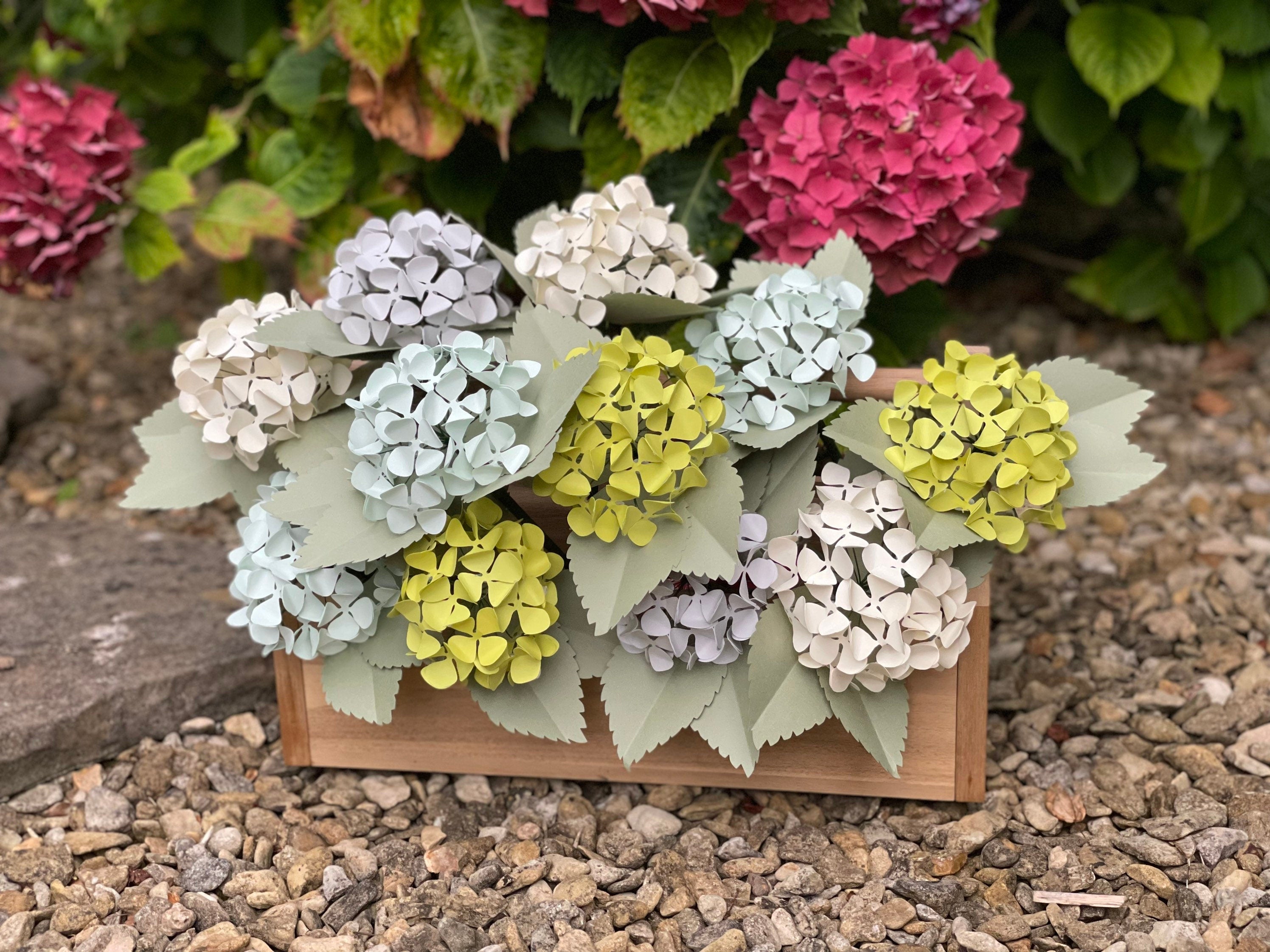 Paper flower, paper hydrangea, hydrangeas, wedding flowers, anniversary, home decor, birthday gift.