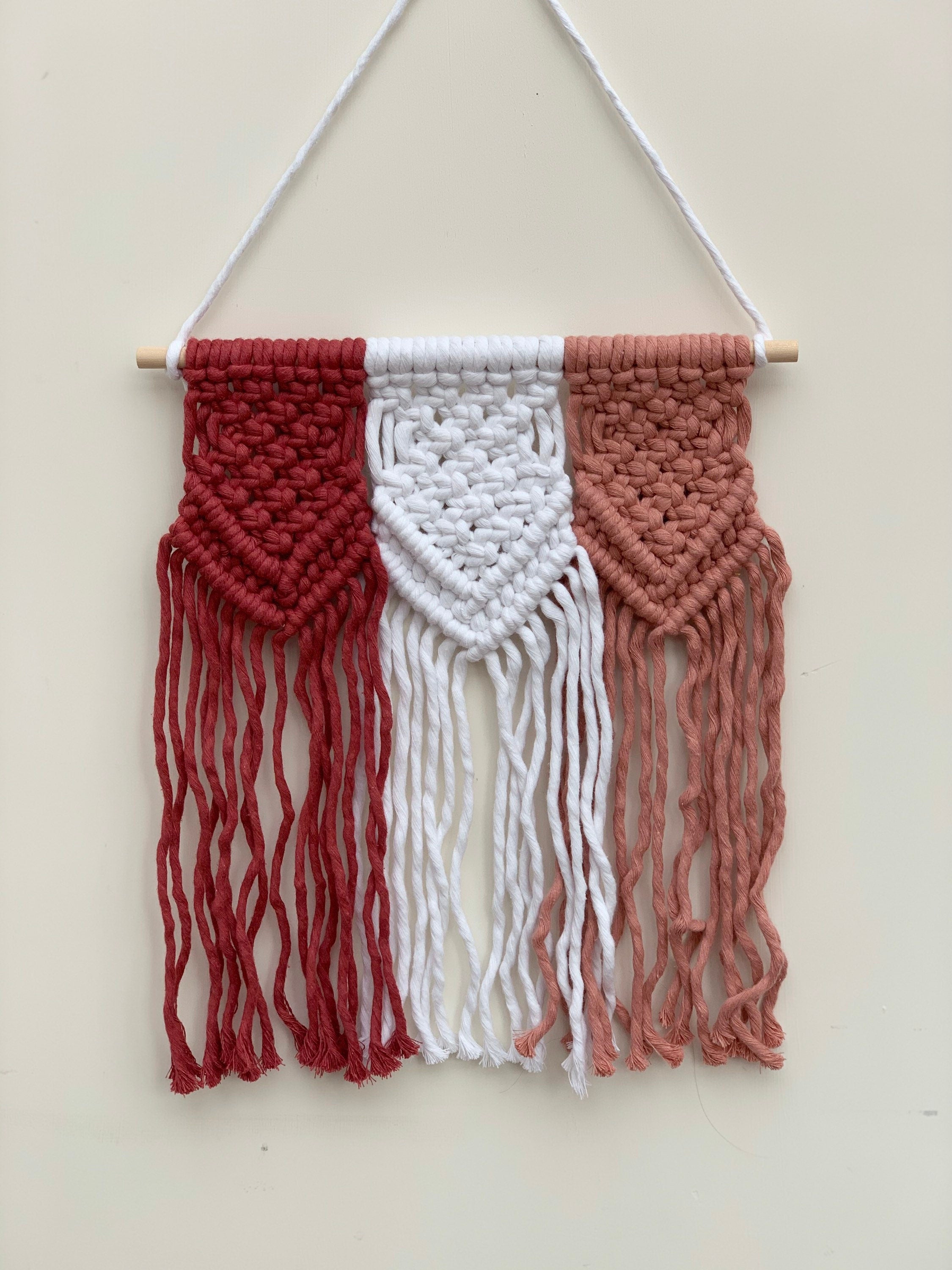 Macrame wall hanging - triple wall hanging - home decor - nursery decor - personalised gift - Mother’s Day