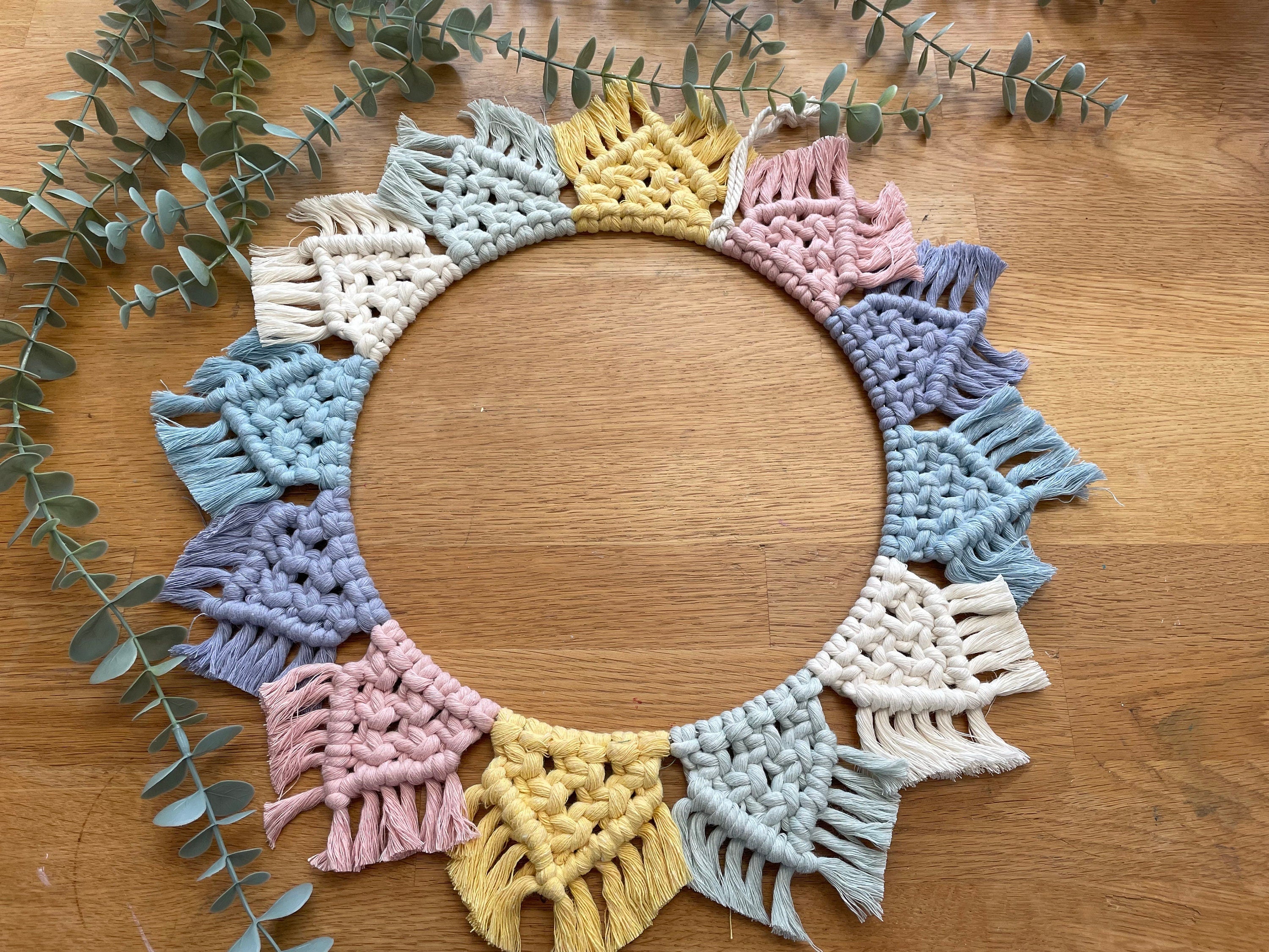Macrame wreath, boho wall decor, macrame wall hanging, mandala wreath
