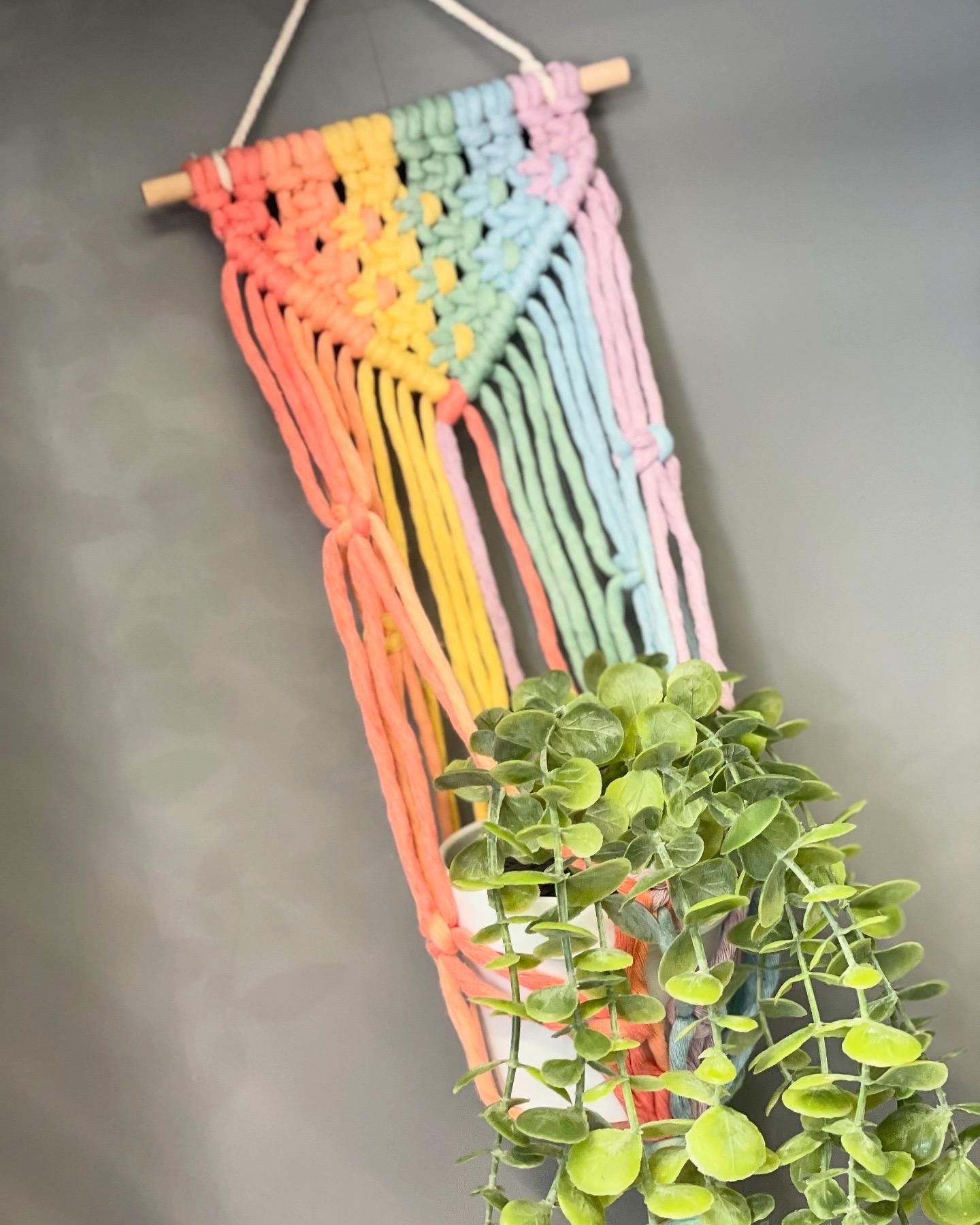 Macrame Plant Hanger, Macrame wall hanging, macrame decor, artificial plants, plant lover gifts.