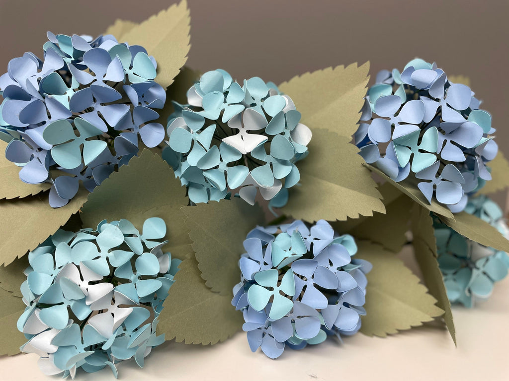 Paper flower, paper hydrangea, hydrangeas, wedding flowers, anniversary, home decor, birthday gift.