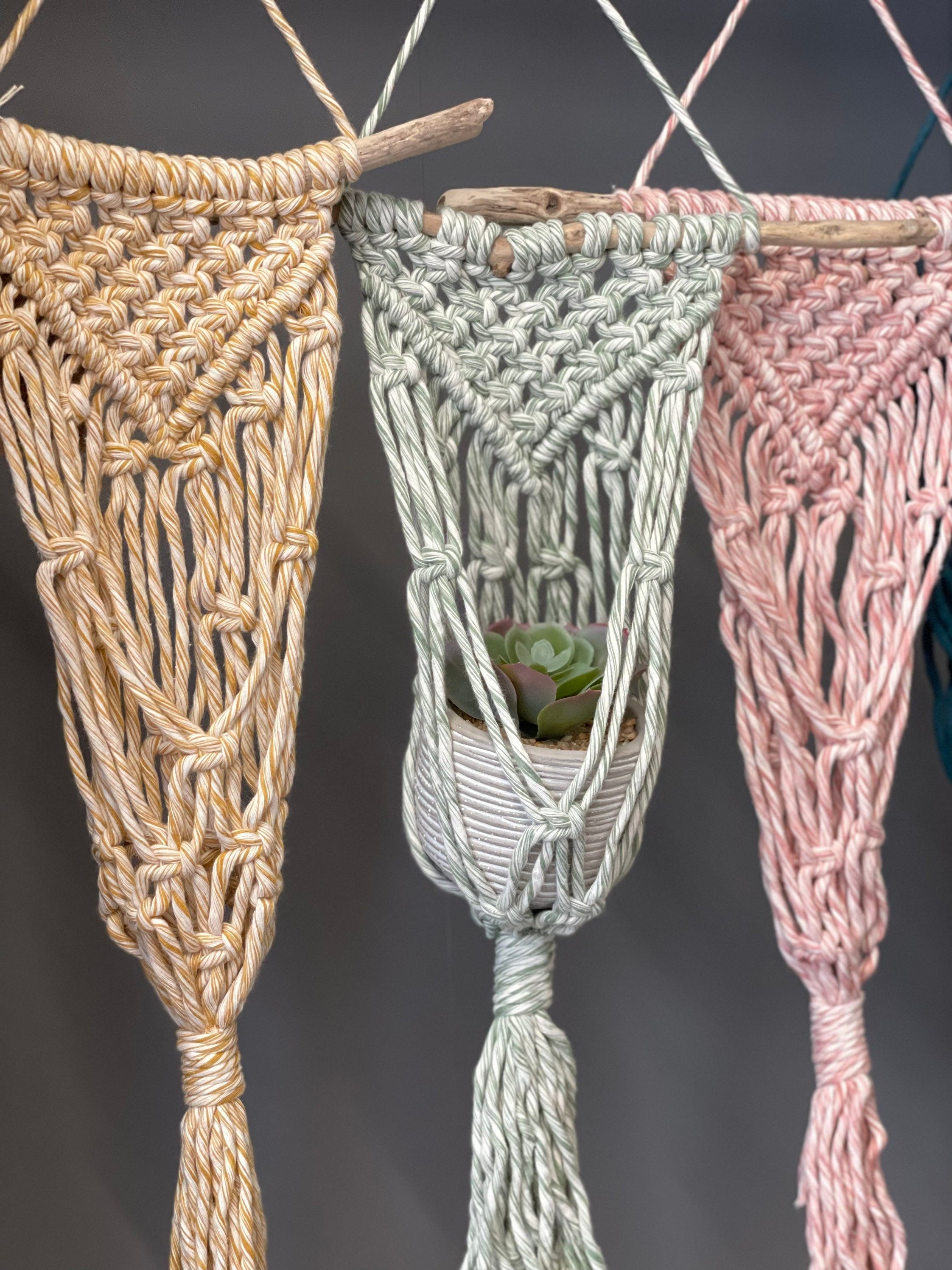 Macrame Plant Hanger, Macrame wall hanging, macrame decor, artificial plants, plant lover gifts.