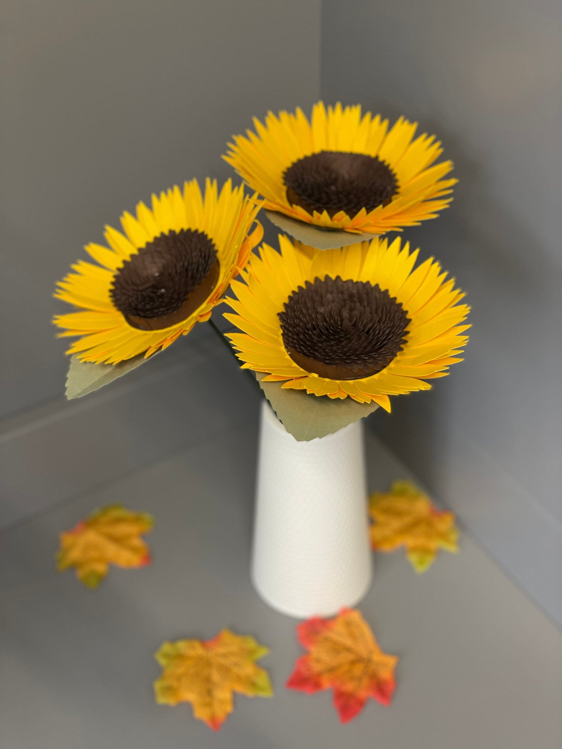 Sunflowers, paper sunflowers, anniversary, wedding flowers, birthday gift, home decor.