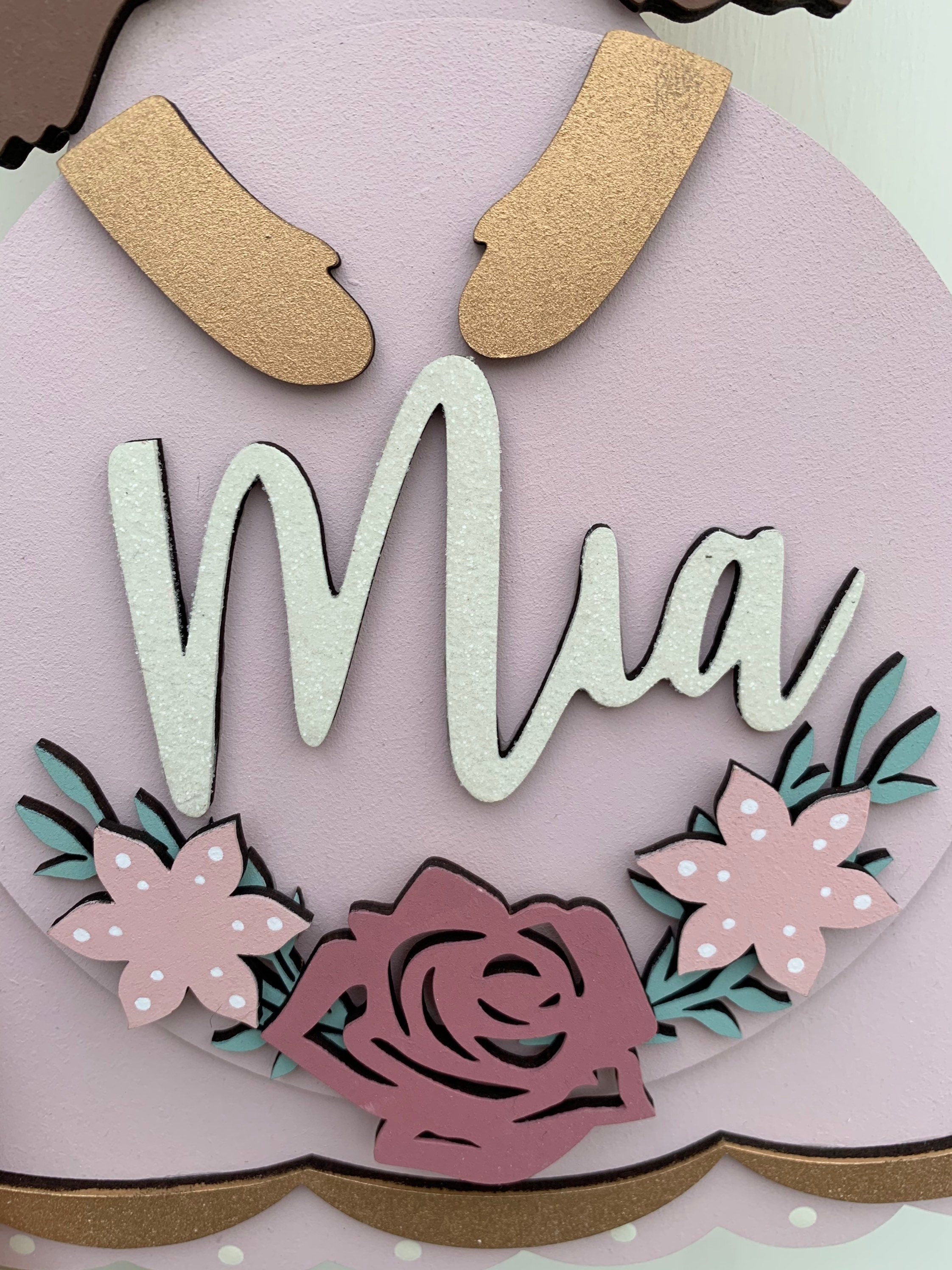 Princess Name Plaque - bedroom door sign - children’s name sign - personalised name plaque - princess wooden sign.