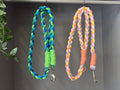 Chunky braided macrame dog lead