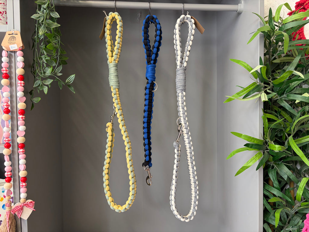 Chunky macrame dog lead